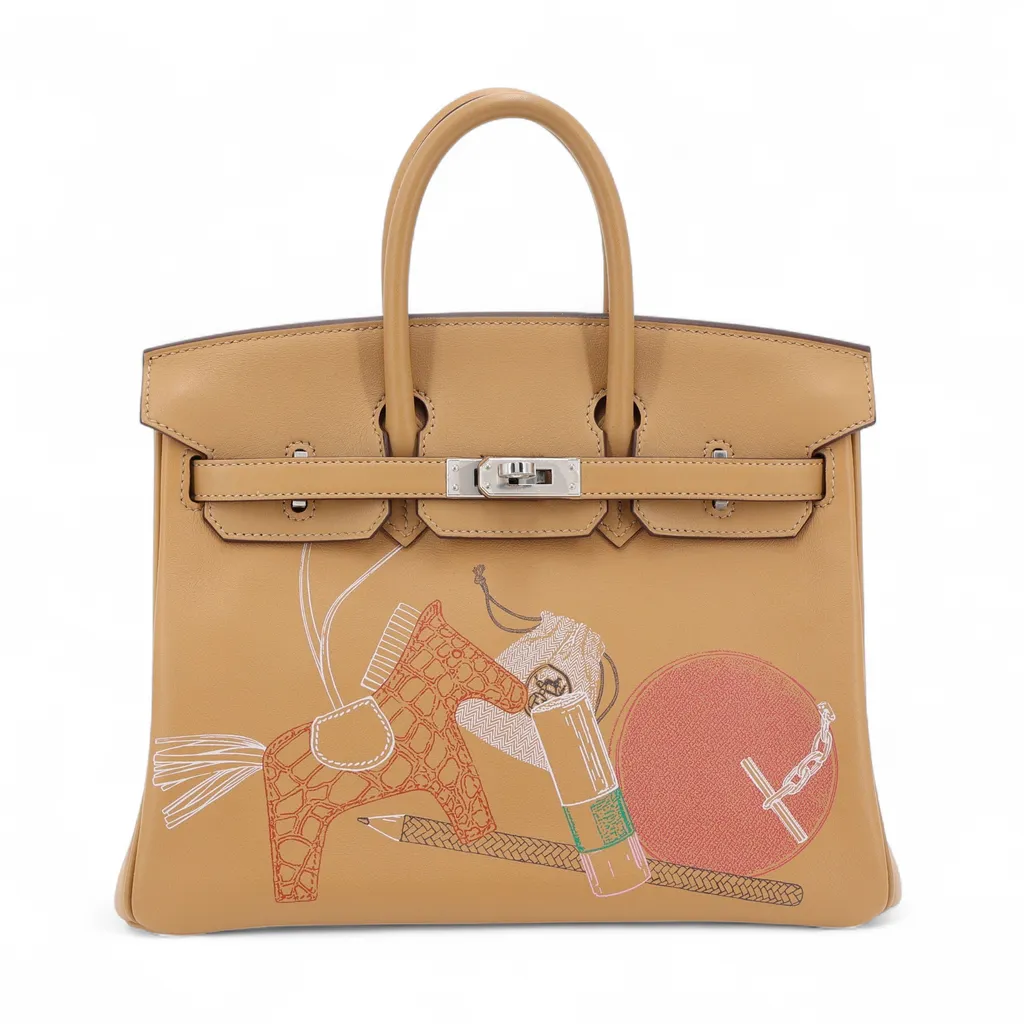 Birkin 25 In & Out Biscuit (4B)