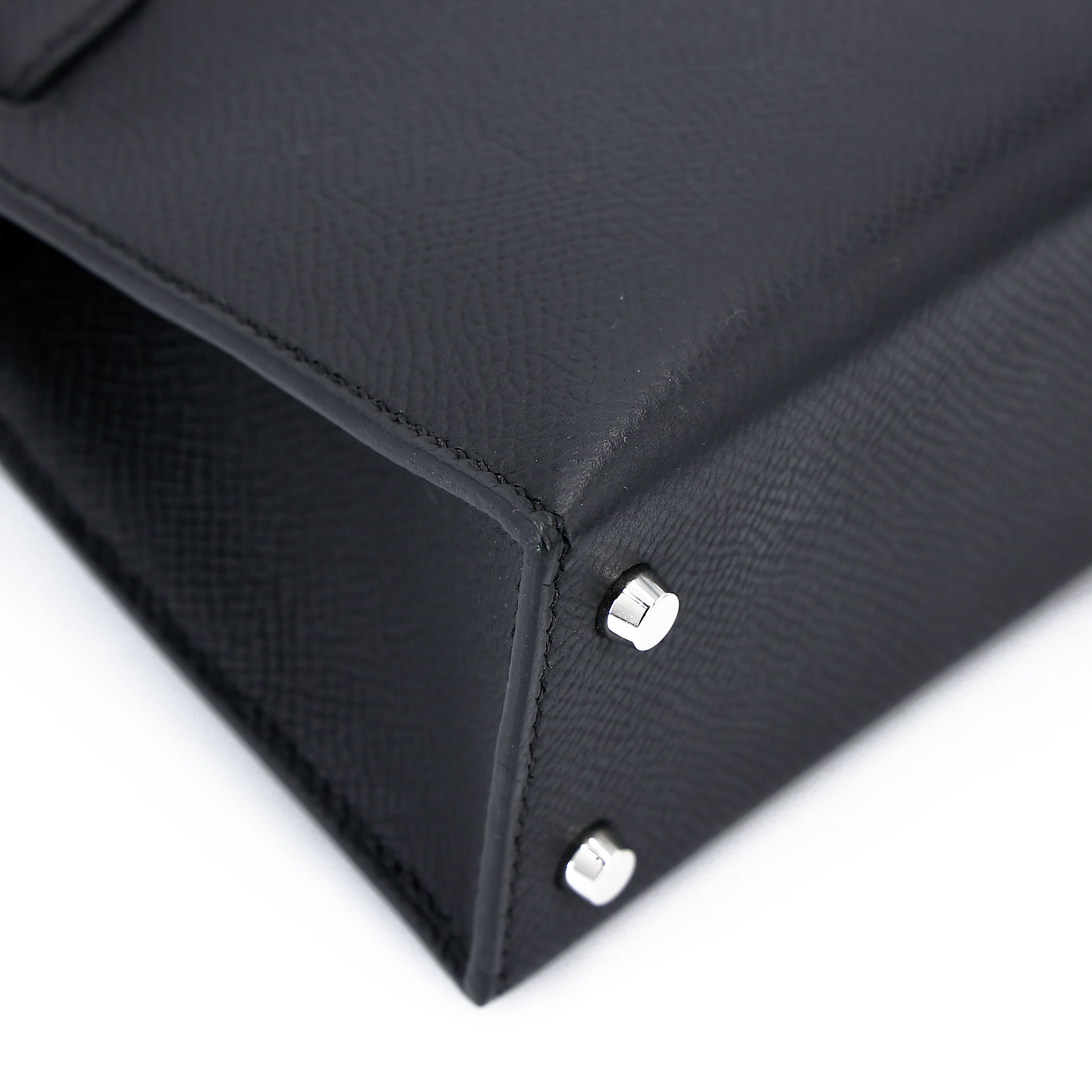 エルメス　ヘアバンド　試着のみ　美品 ランク A HERMÈS エルメス ミニケリー2 ブラック (89) エプソン