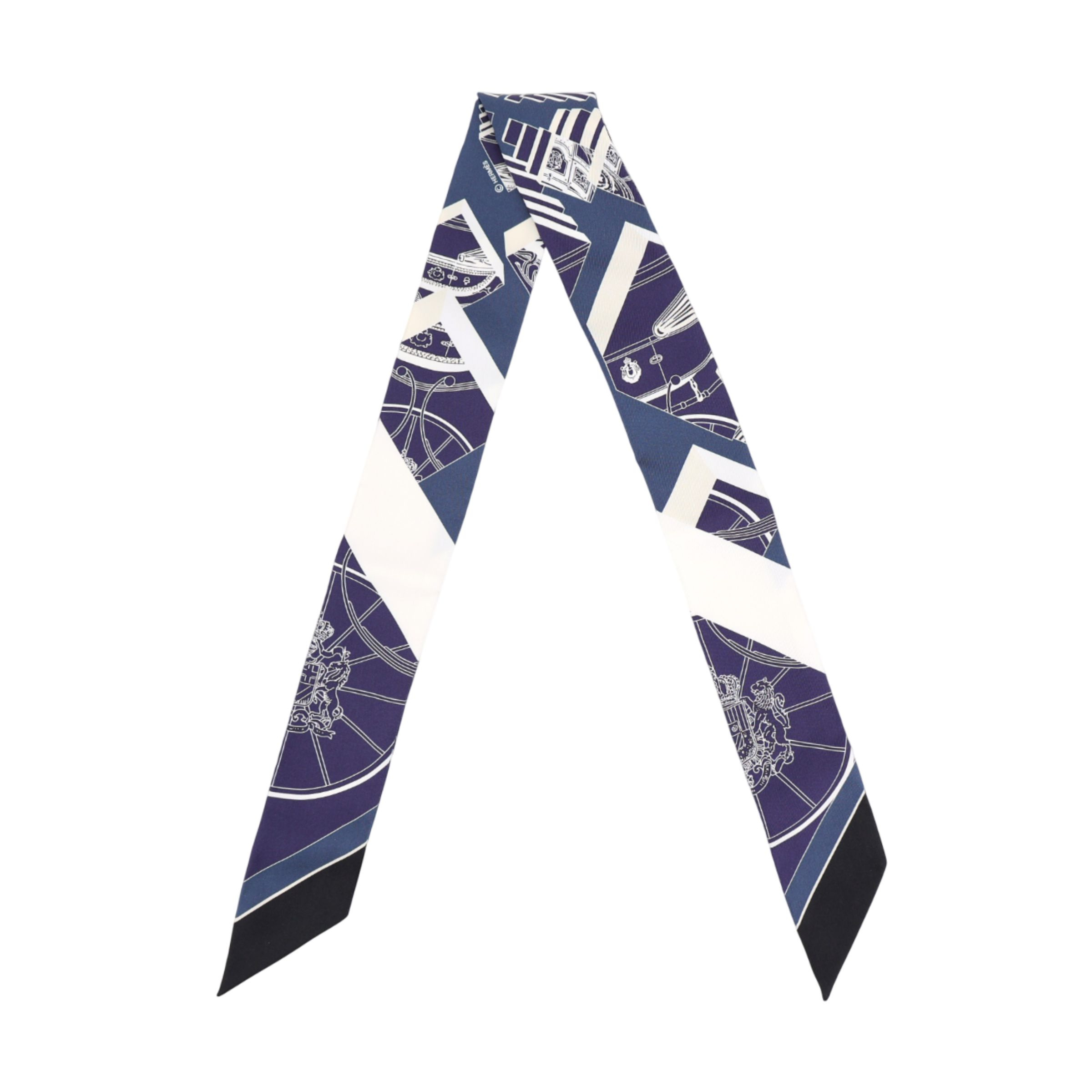 ランク N 新品 HERMÈS エルメス ツイリー スプリングスプリング ブルー