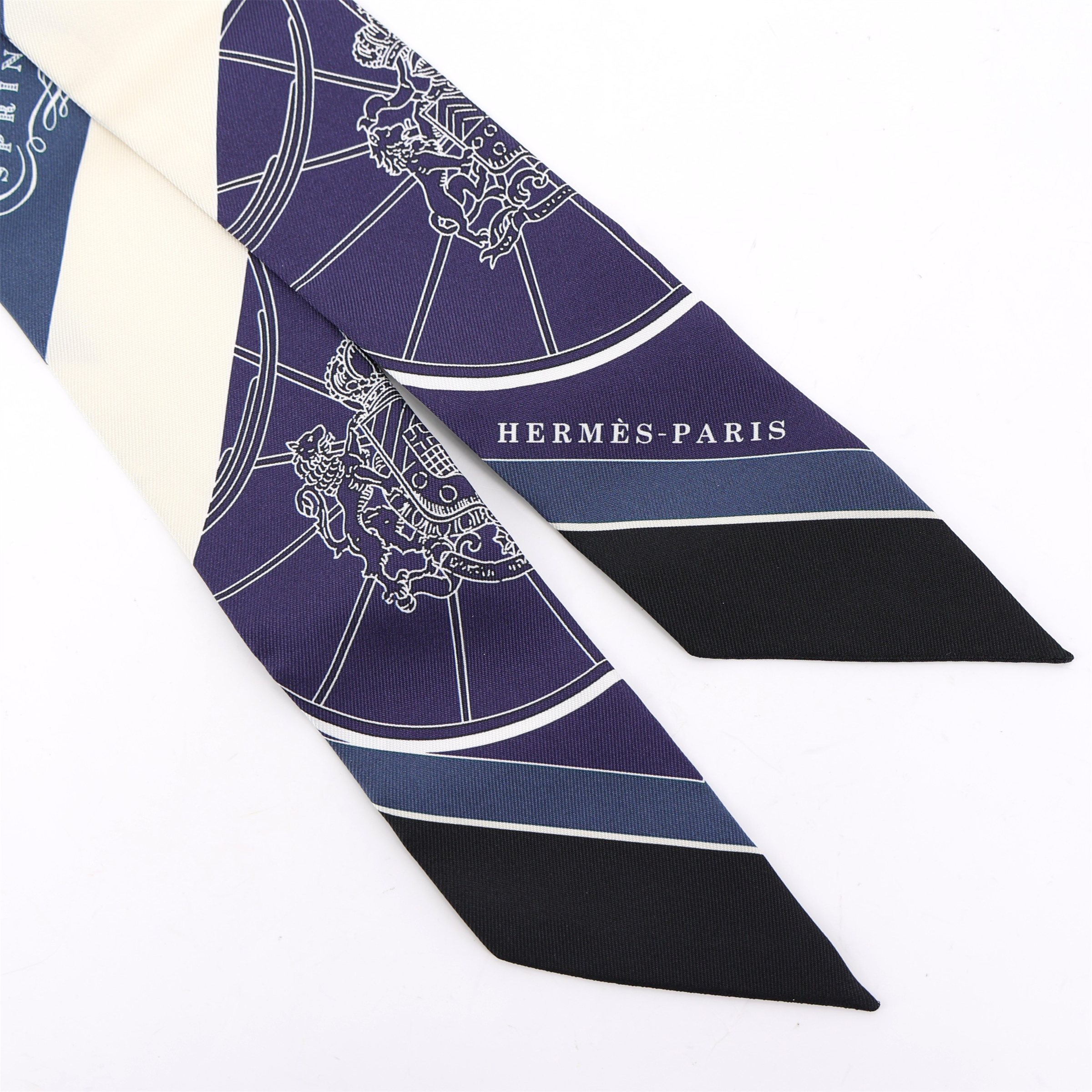 【試着のみ】★Hermès★エルメス★ツイリー★春の島 ランク N 新品 HERMÈS エルメス ツイリー スプリングスプリング ブルー