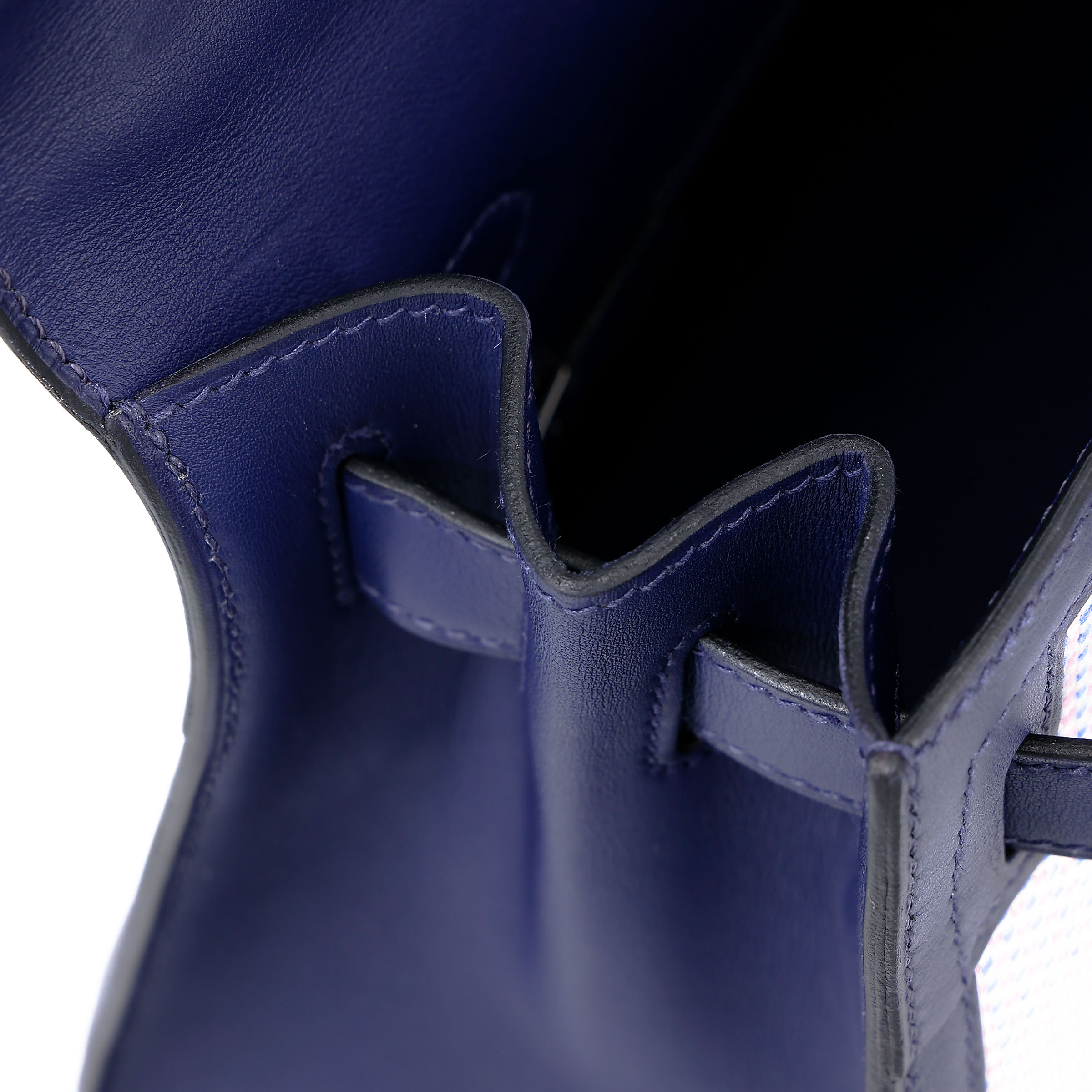 Kelly 28 Sellier Bleu Saphir (73) Ecru Mauve (97) - GINZA XIAOMA ...