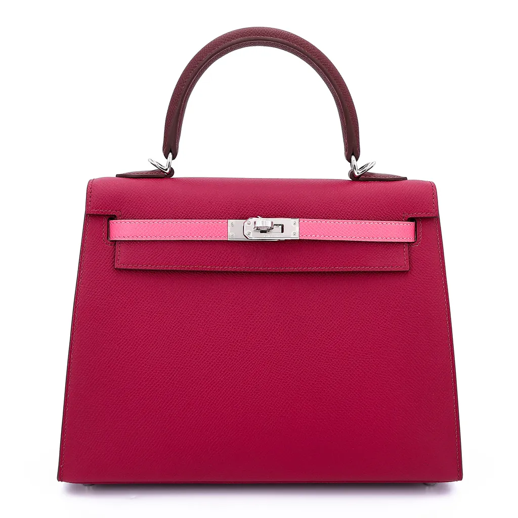 Kelly 25 Sellier Rubis (B5) Rose Azalee (8W) Rouge H (55)