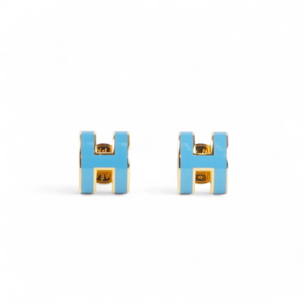 Mini Pop H earrings Blue