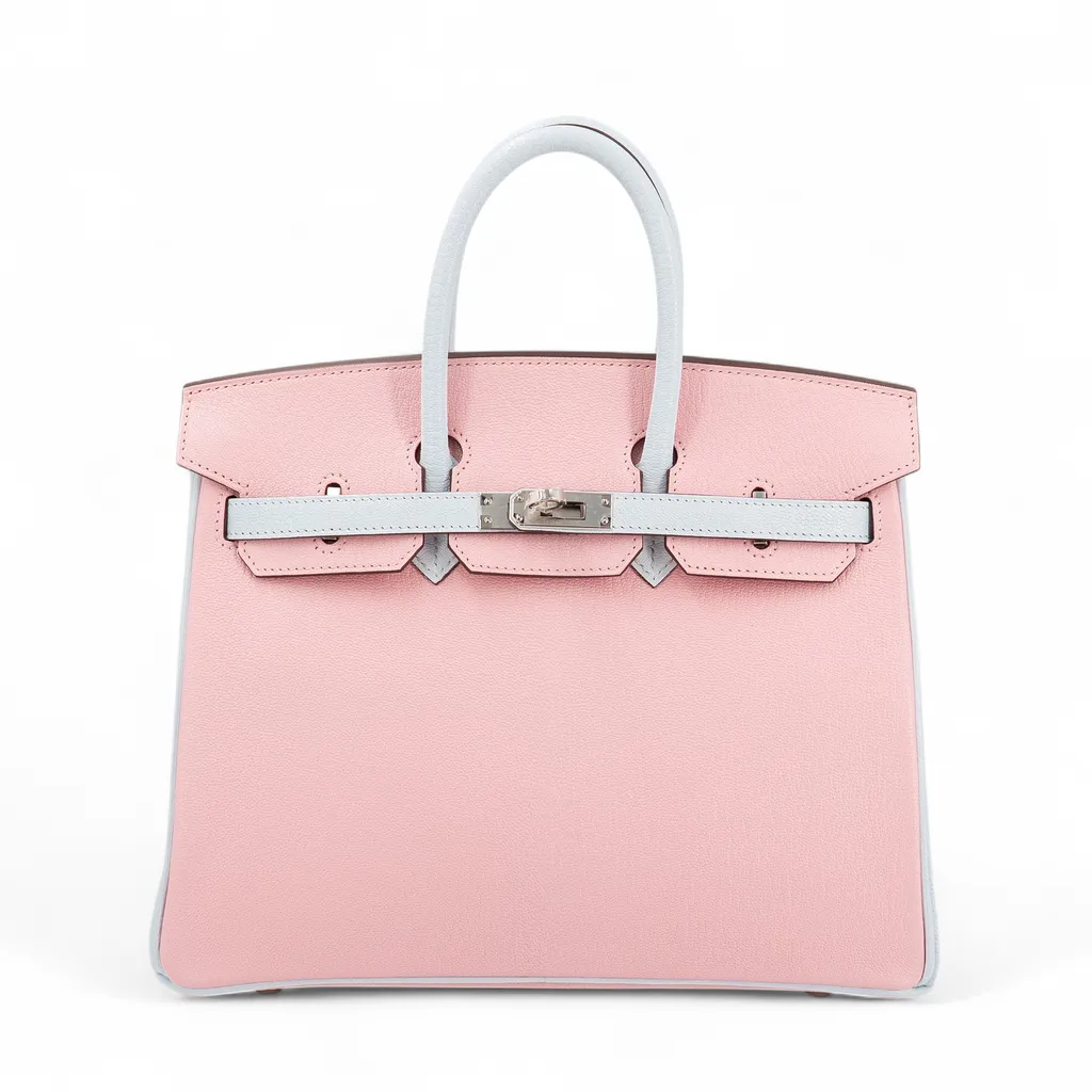 バーキン25 ローズサクラ (3Q) ブルーペール (08)