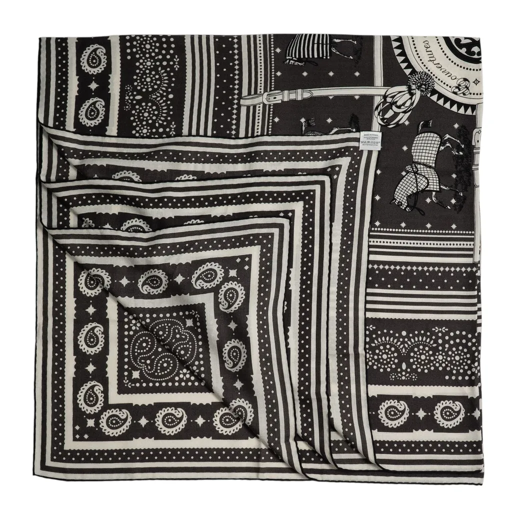 Carre 140 方巾 Grand Manege Bandana 89 黑色 Noir (Black)