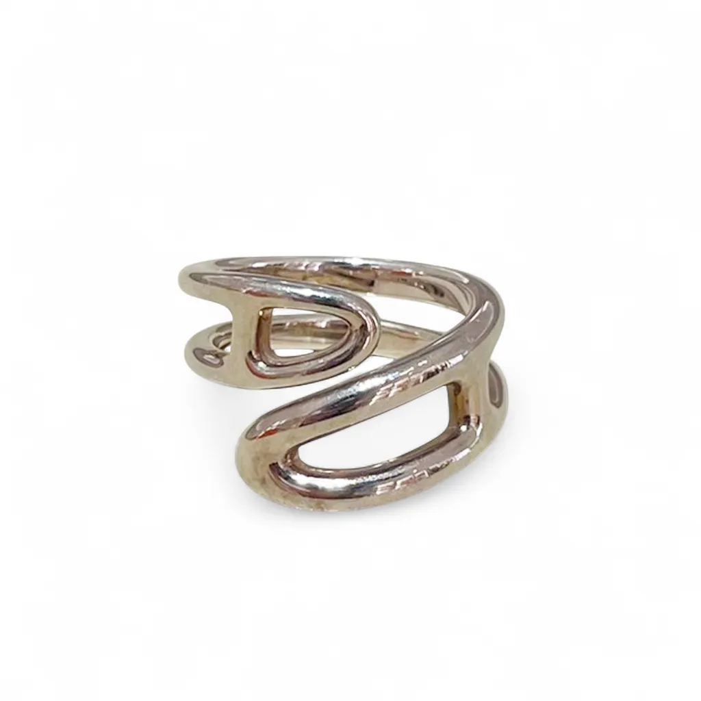 Ring Chaine D'ancre Twist Punk Silver