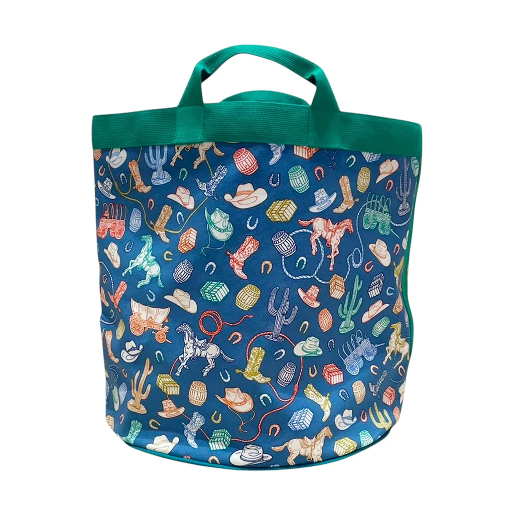 Western and Company toy basket Blue Green