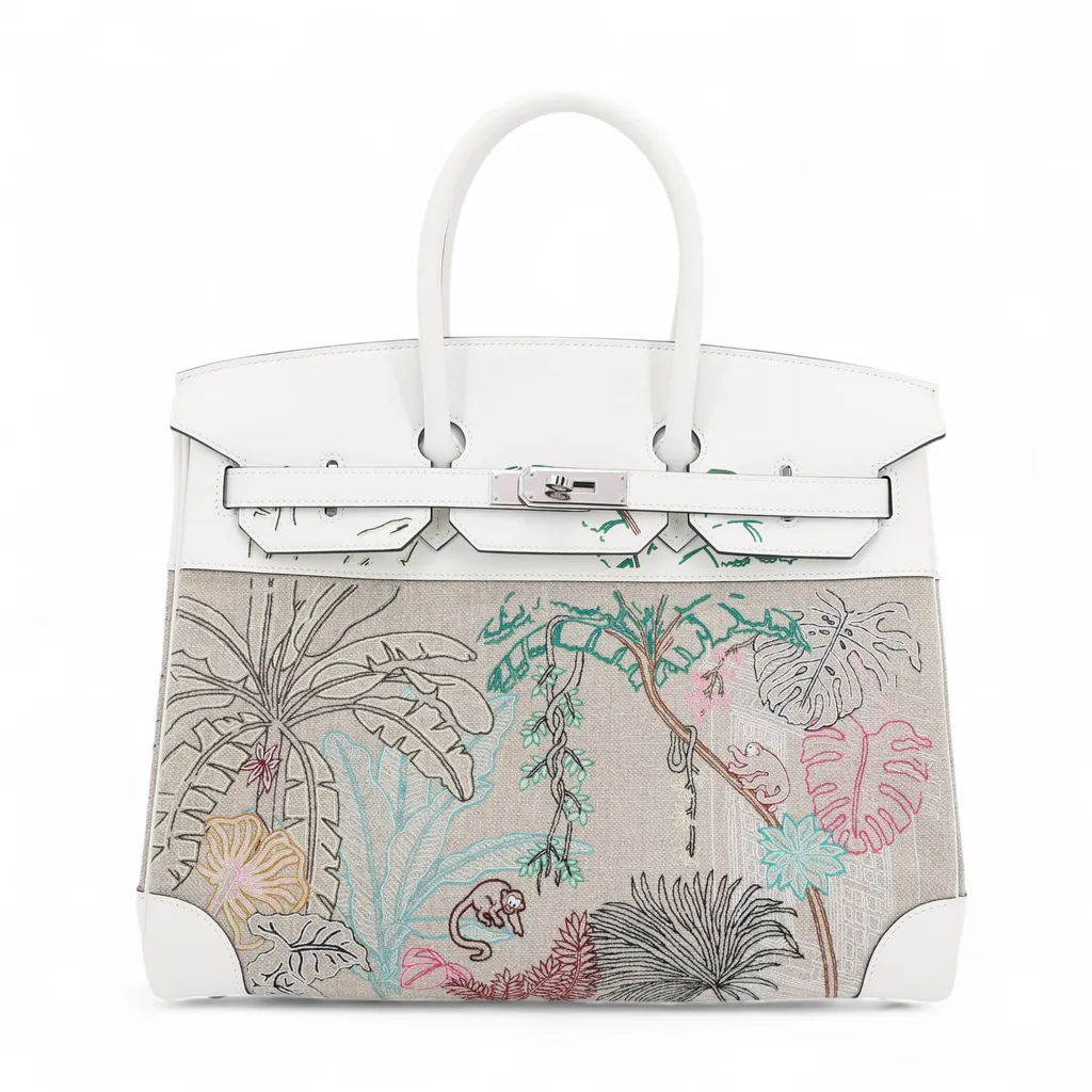 Birkin 35 Faubourg Tropical White (01)