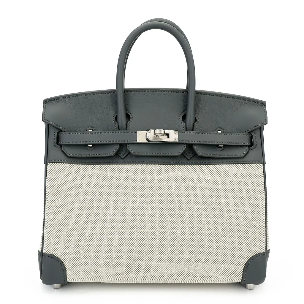 Birkin 25 Vert Mangrove (Q0) Ecru Vert Amande (63)