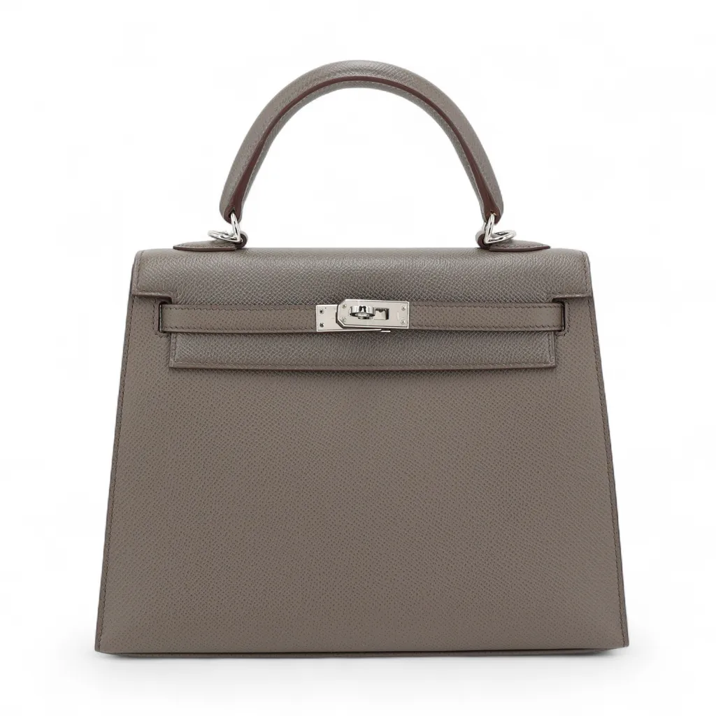 Kelly 25 Sellier Etain (8F)