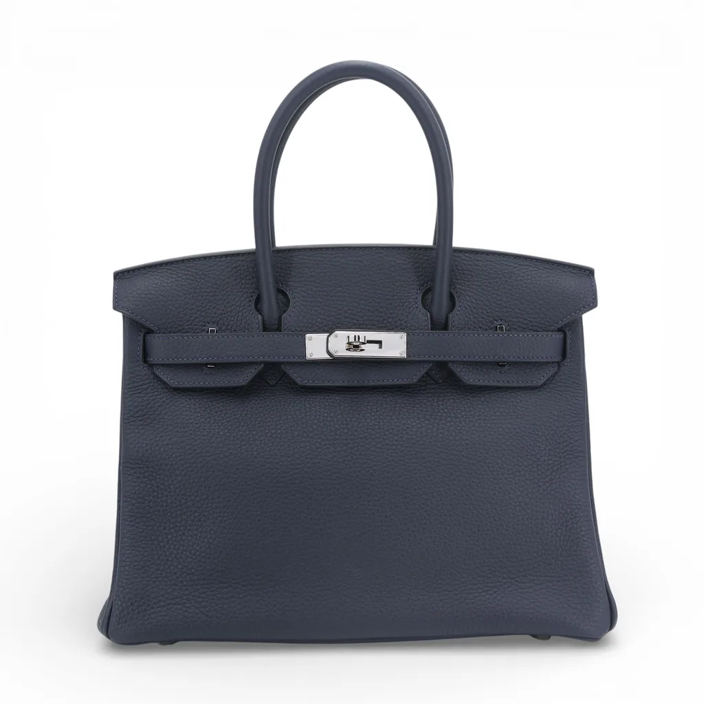 Birkin 30 Verso Bleu Nuit (2Z) Rose Purple (L3)