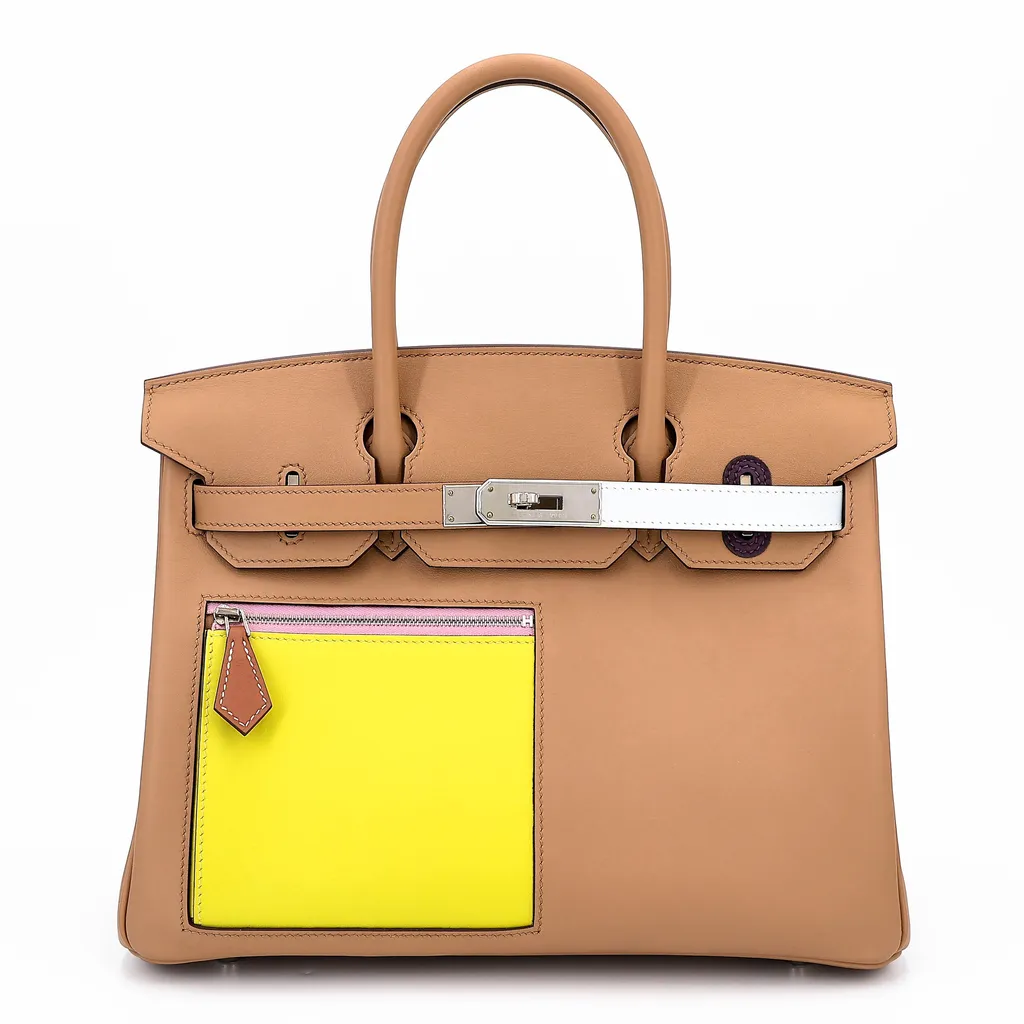 Birkin 30 Colormatic Chai (0M) Lime (9R) Bleu Brume (T0) Mauve Sylvestre (X9)