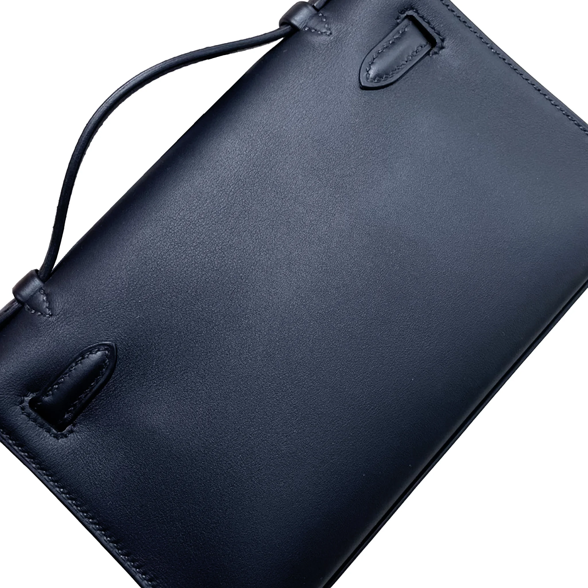 Brand New ( Rank N ) HERMÈS Kelly Pochette Black (89) Swift Gold