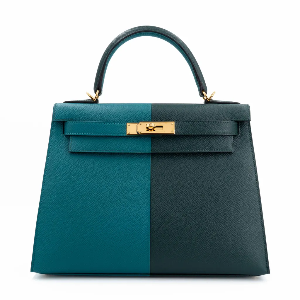 Kelly 28 Casaque Sellier Vert Cypress (6O) Vert Bosphore (W0) Gold (37)