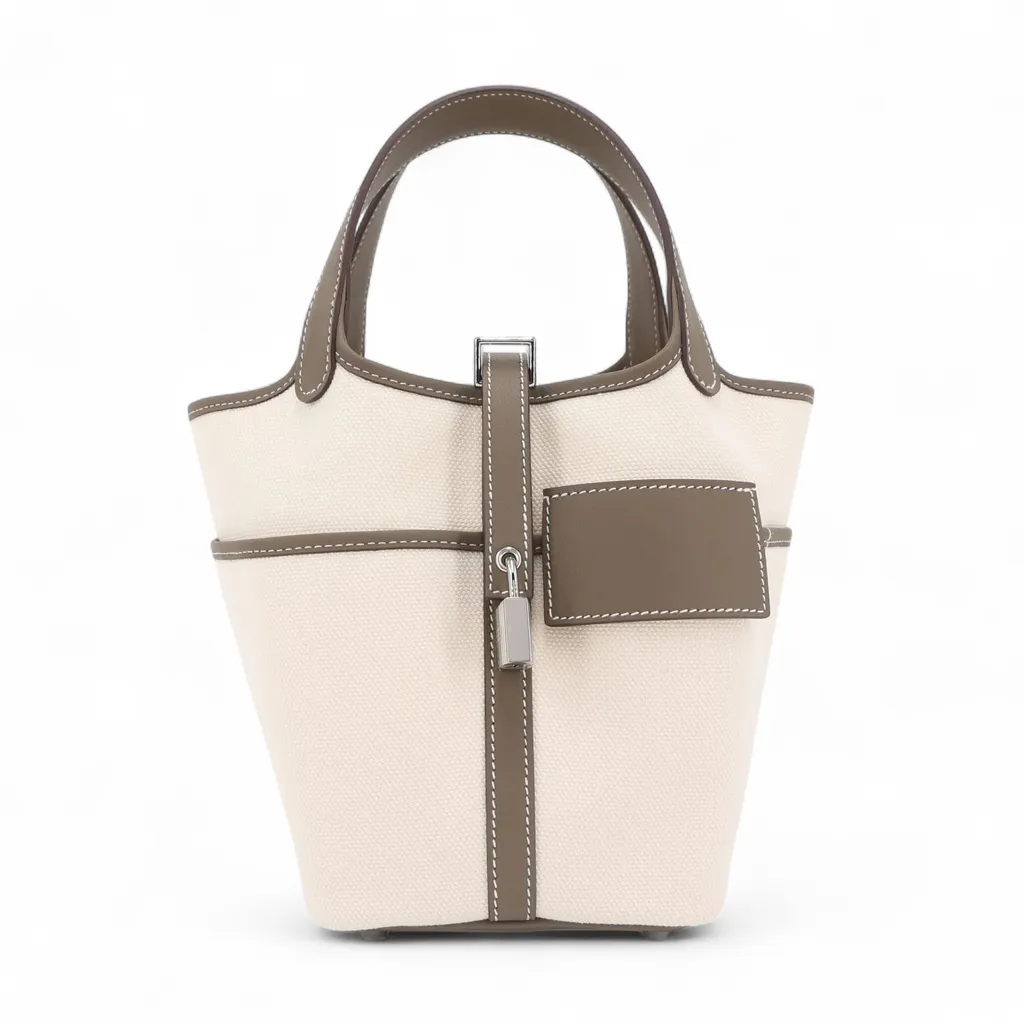 Picotin Lock PM Cargo Etoupe (18) Ecru