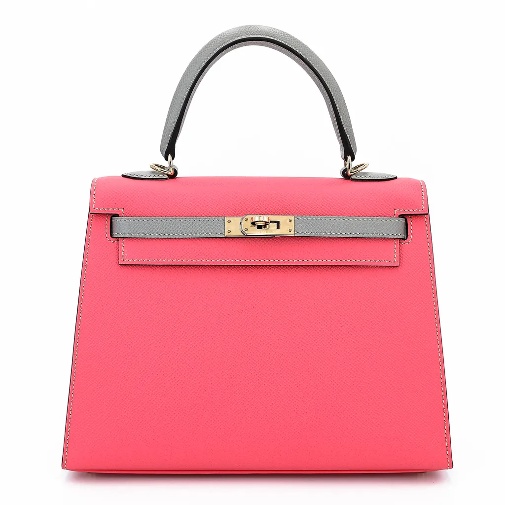 Kelly 25 Sellier HSS Rose Azalee (8W) Gris Mouette (4Z)