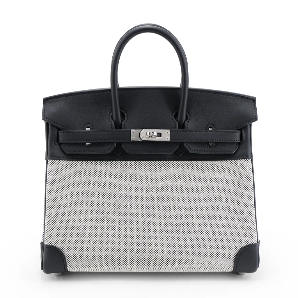 Birkin 25 Noir (89) Ecru