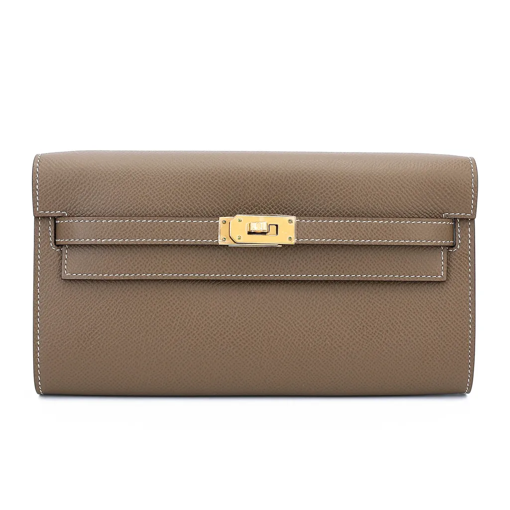 Kelly To Go 钱包 18 大象灰 Etoupe