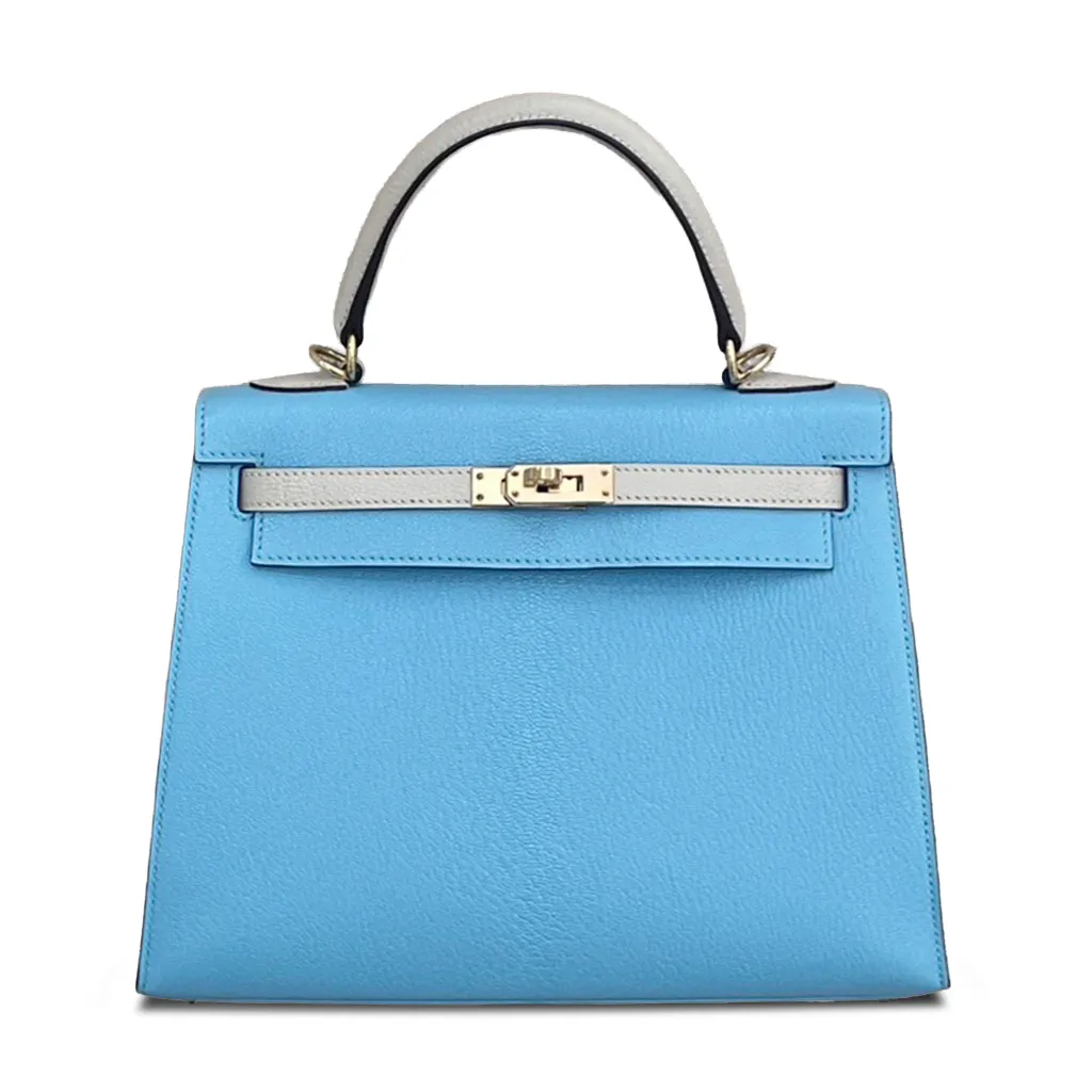 Kelly 25 Sellier Celeste (7N) Gris Perle (80)