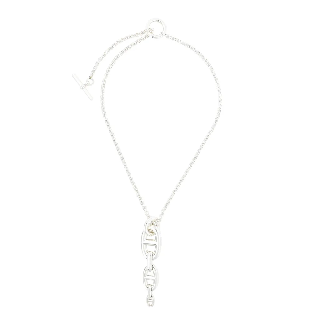 Chaine d'ancre Enchainee pendant GM Silver