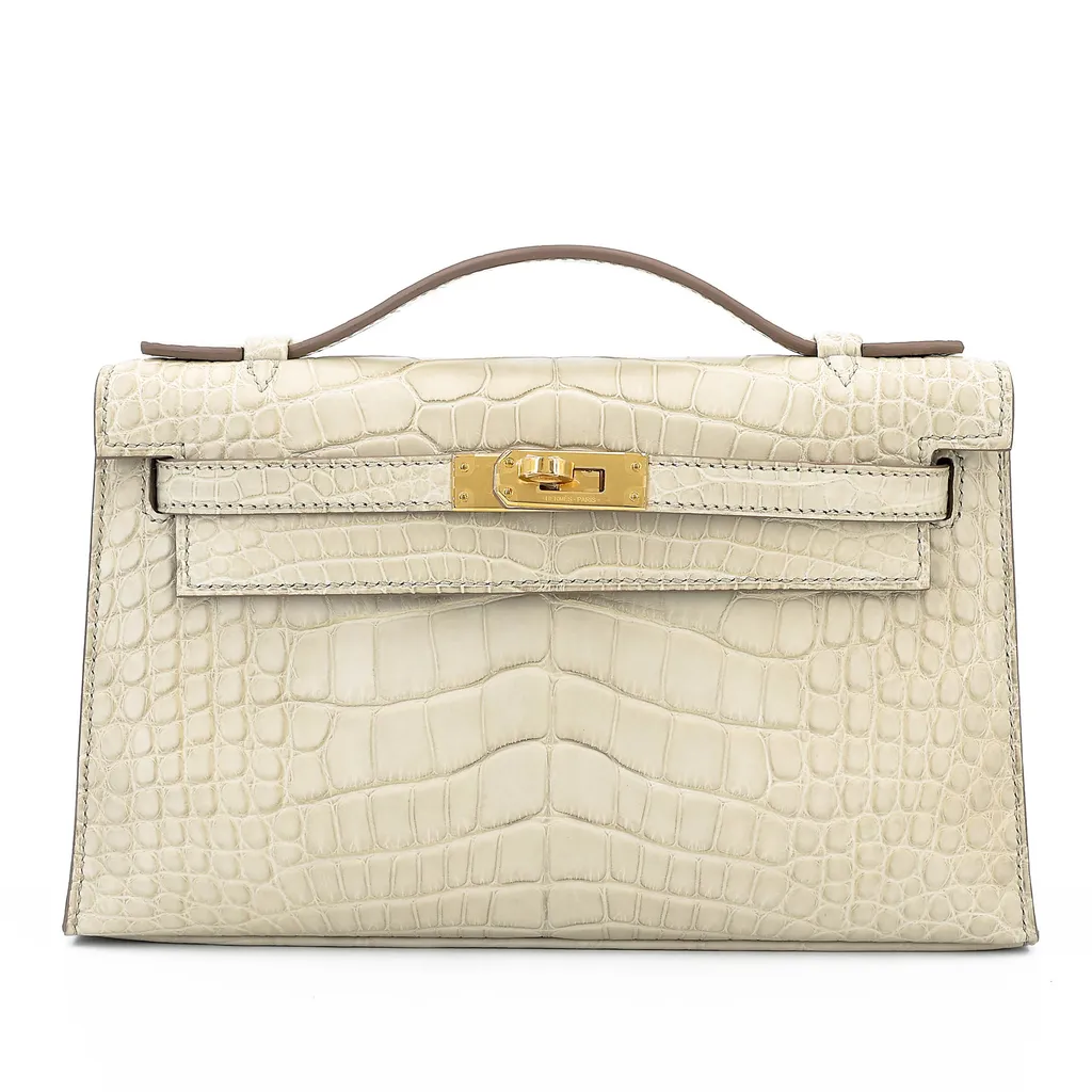 Kelly Pochette 8L 冰川白 Beton