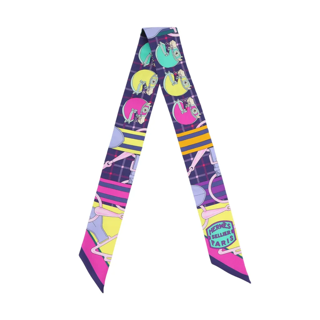 Twilly 絲帶 Tatersale 紫色 黄色