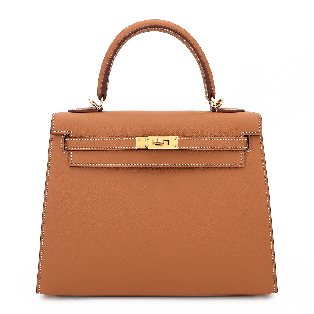 Kelly 25 外縫 37 金棕色 Gold