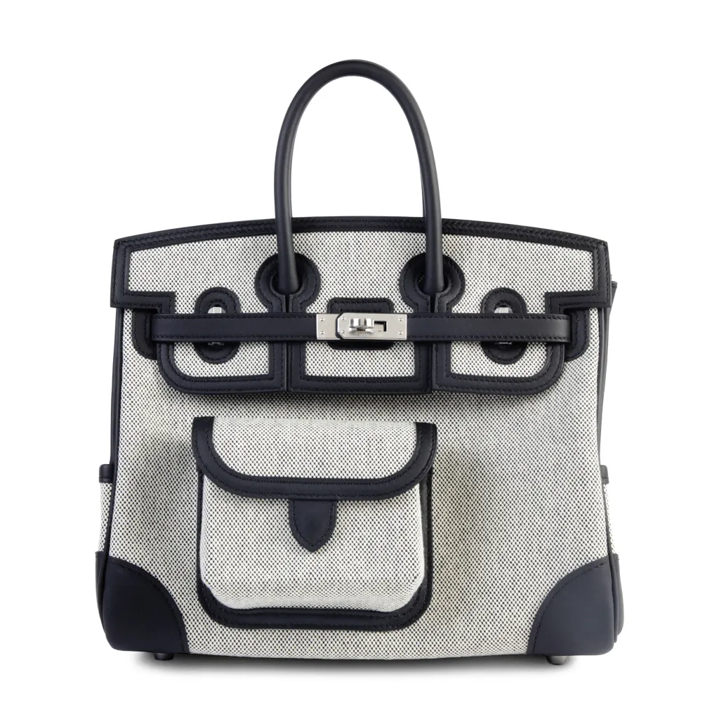 Birkin Cargo 25 Noir (89) Ecru