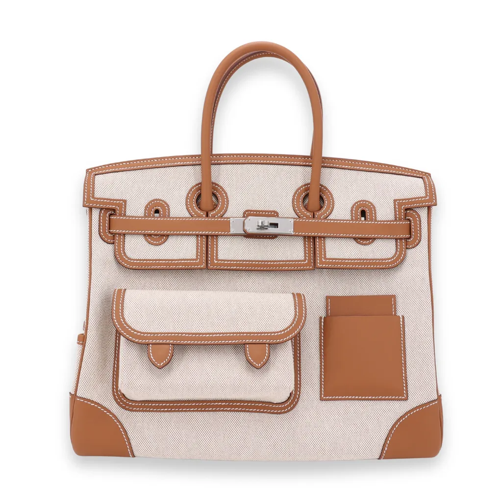 Birkin Cargo 35 37 金棕色 Gold Ecru色