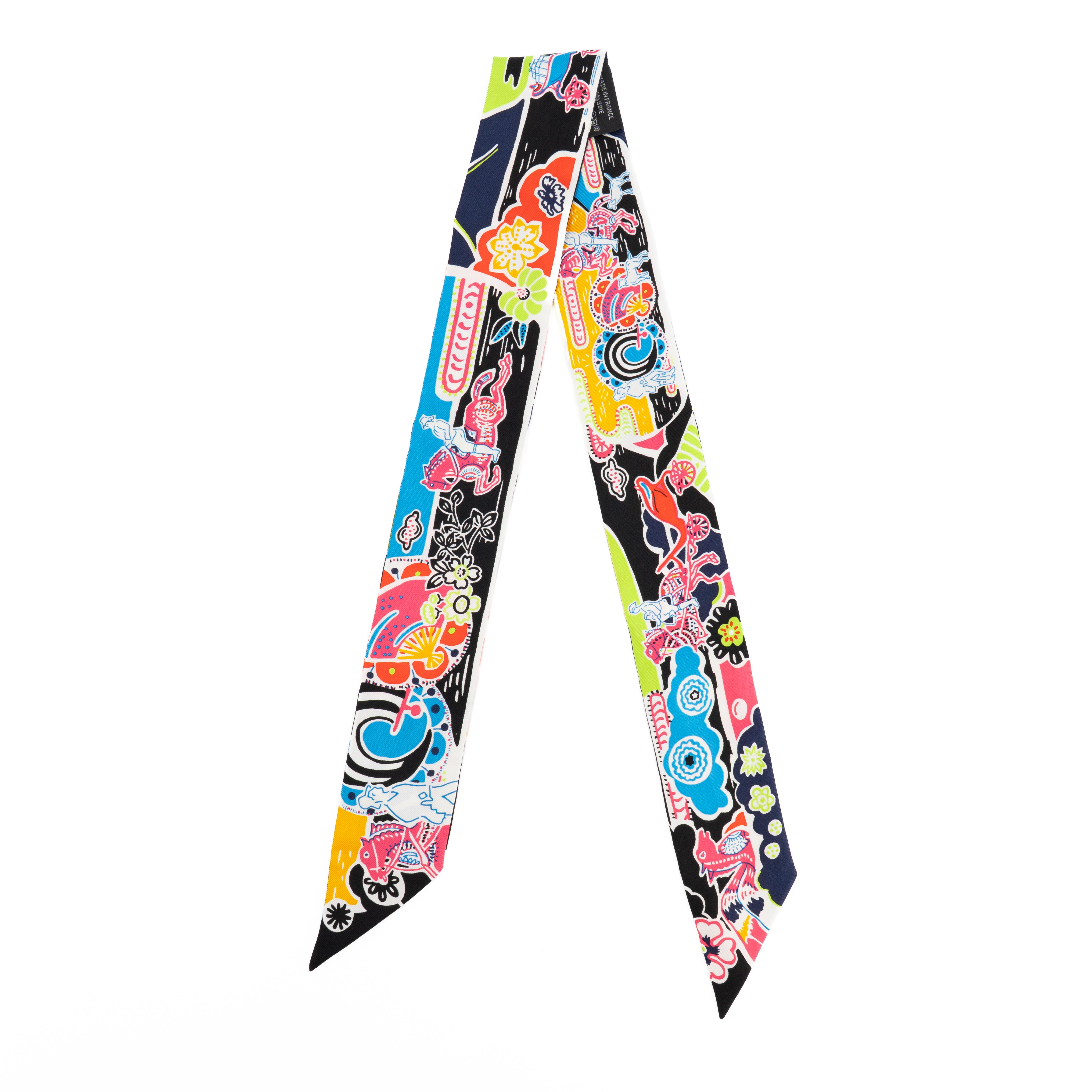 Twilly 絲帶 Bingata 藍色 红色