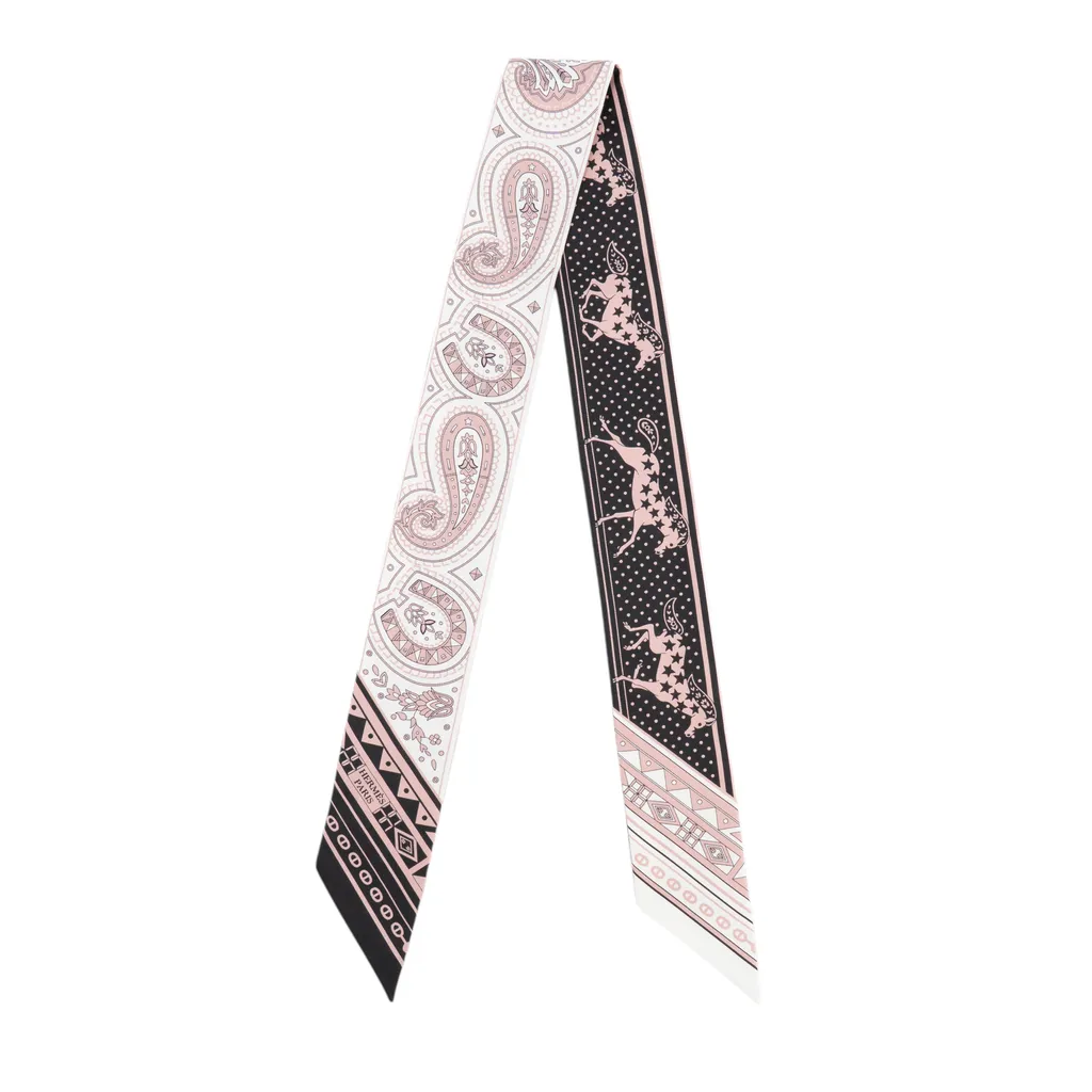 ツイリー シュヴァル・ドゥ・クール・バンダナ ブラック ピンク