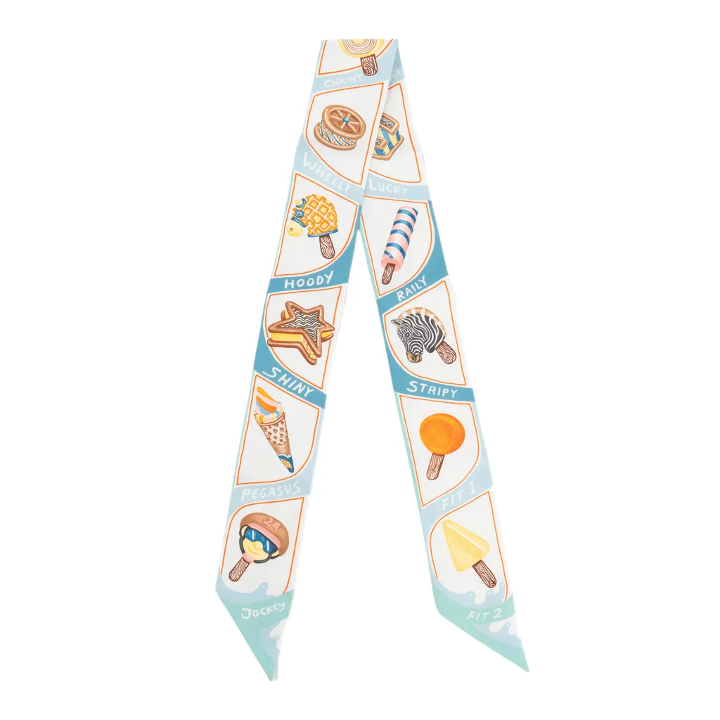 ツイリー ファニーアイスクリーム ホワイト ブルー