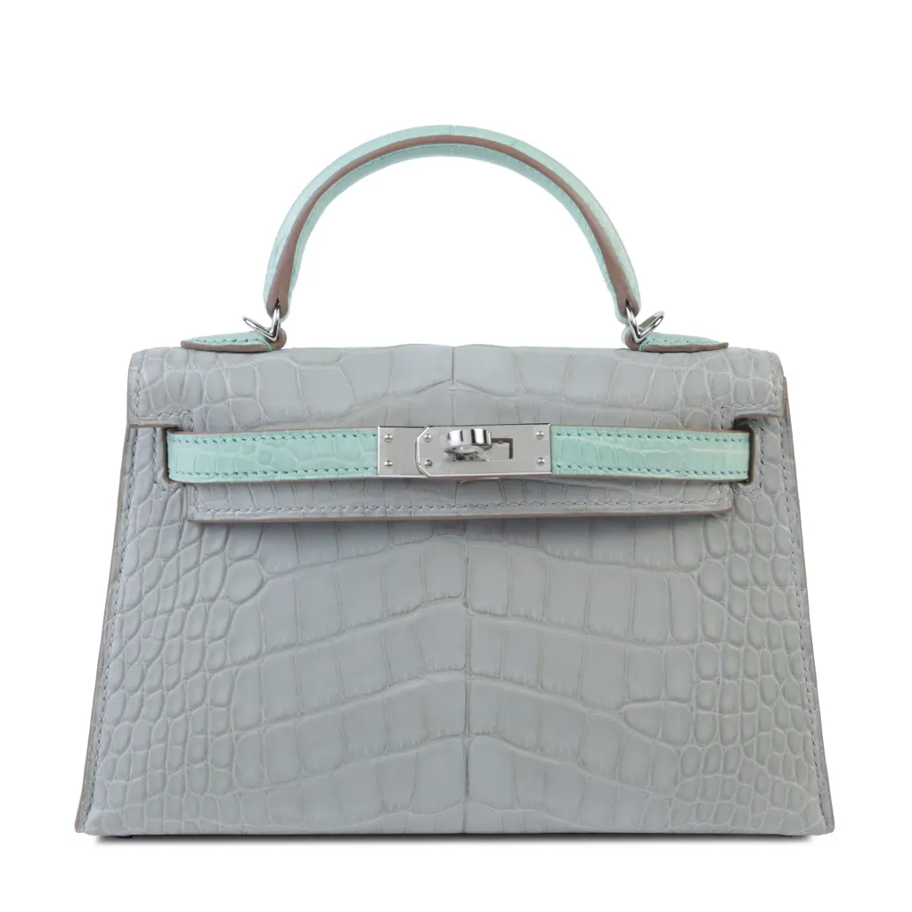 Mini Kelly II Gris Perle (80) Vert d’Eau (6U)