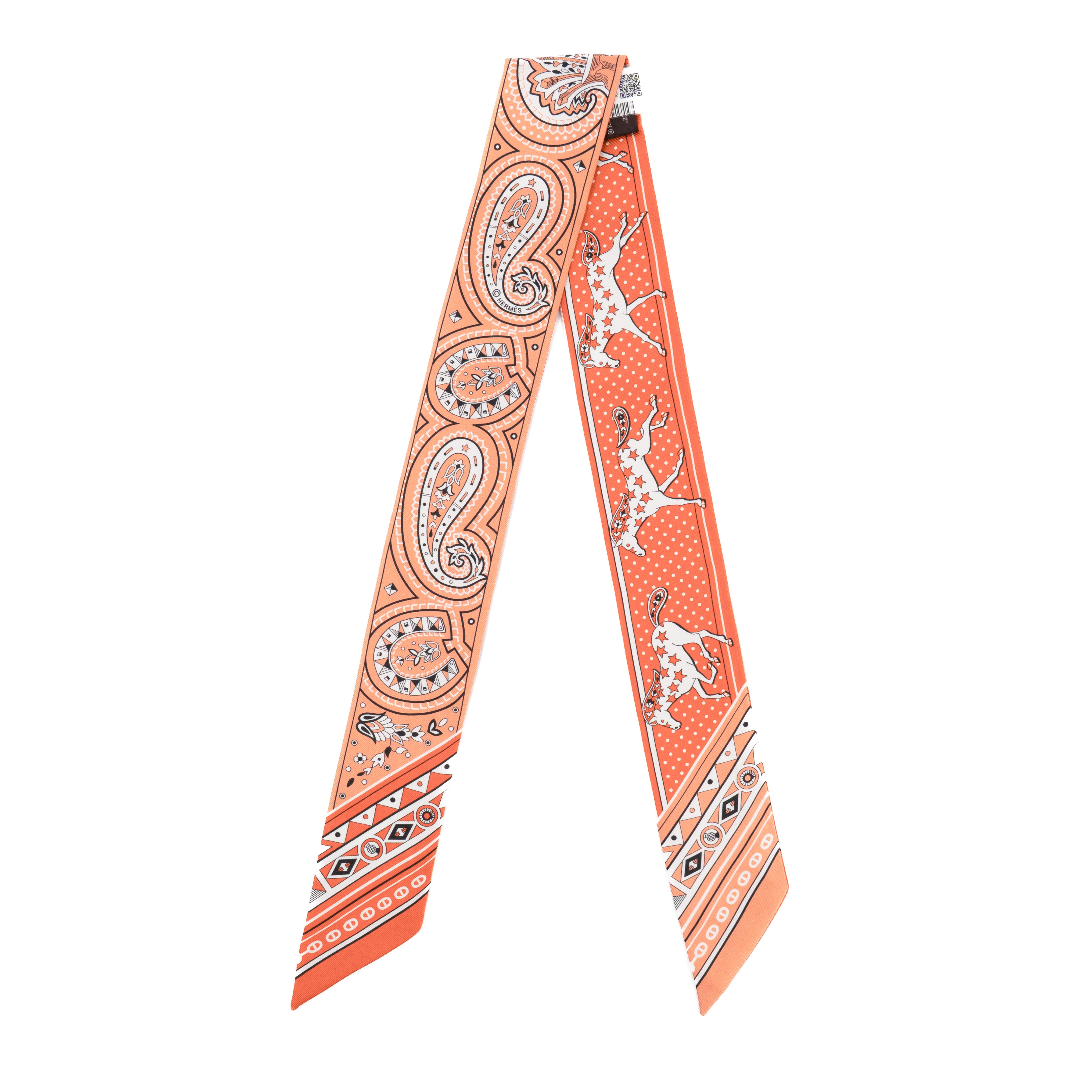 Twilly Cheval de Coeur Bandana Black Pink