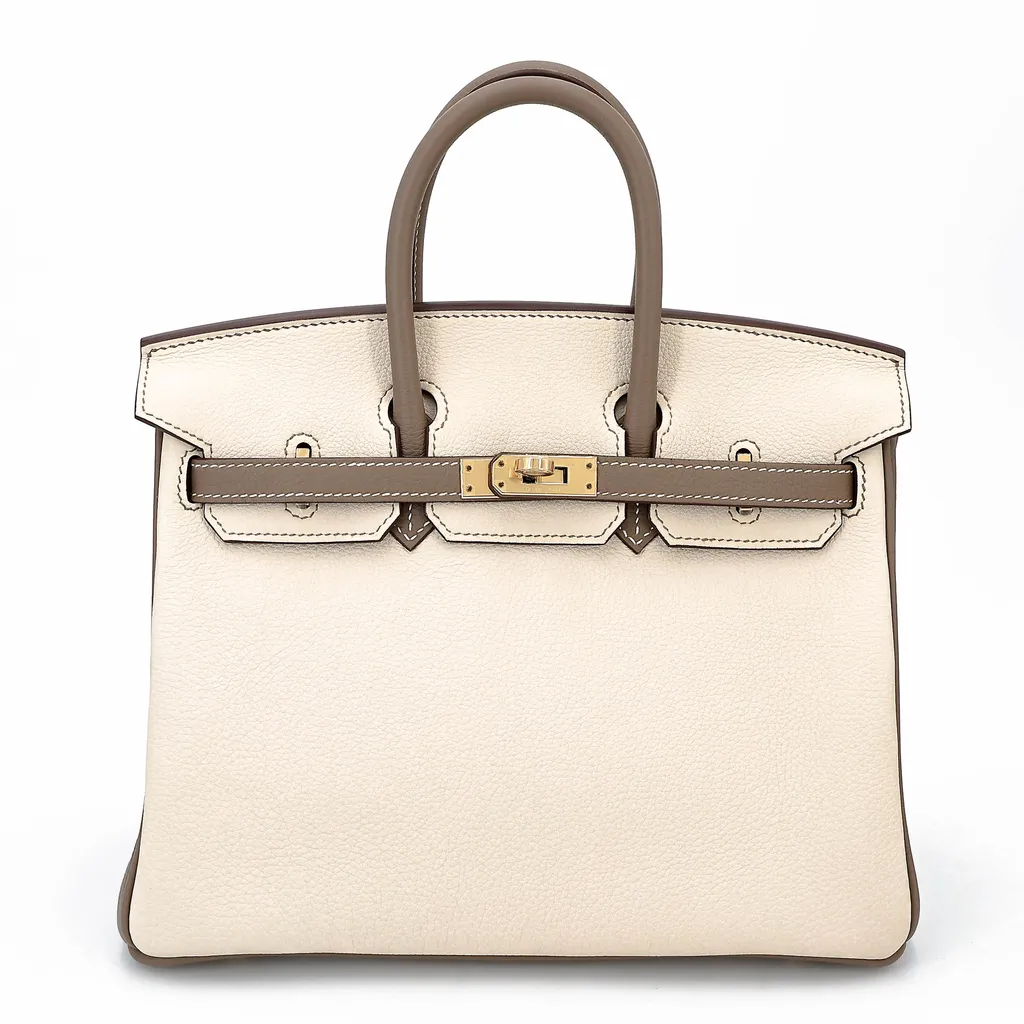 Birkin 25 HSS Craie (10) Etoupe (18)