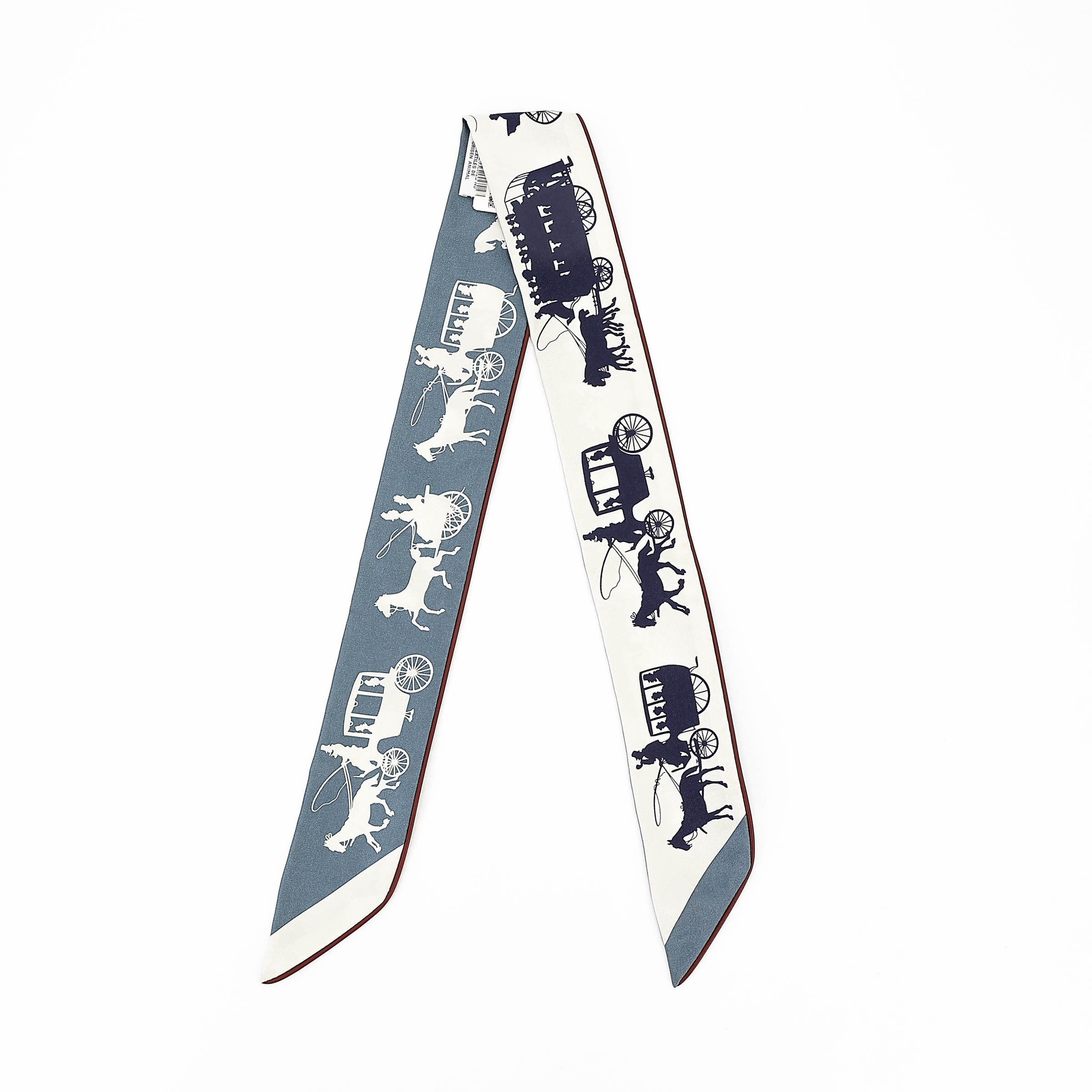 Paris Qui Roule forever Twilly Blue White