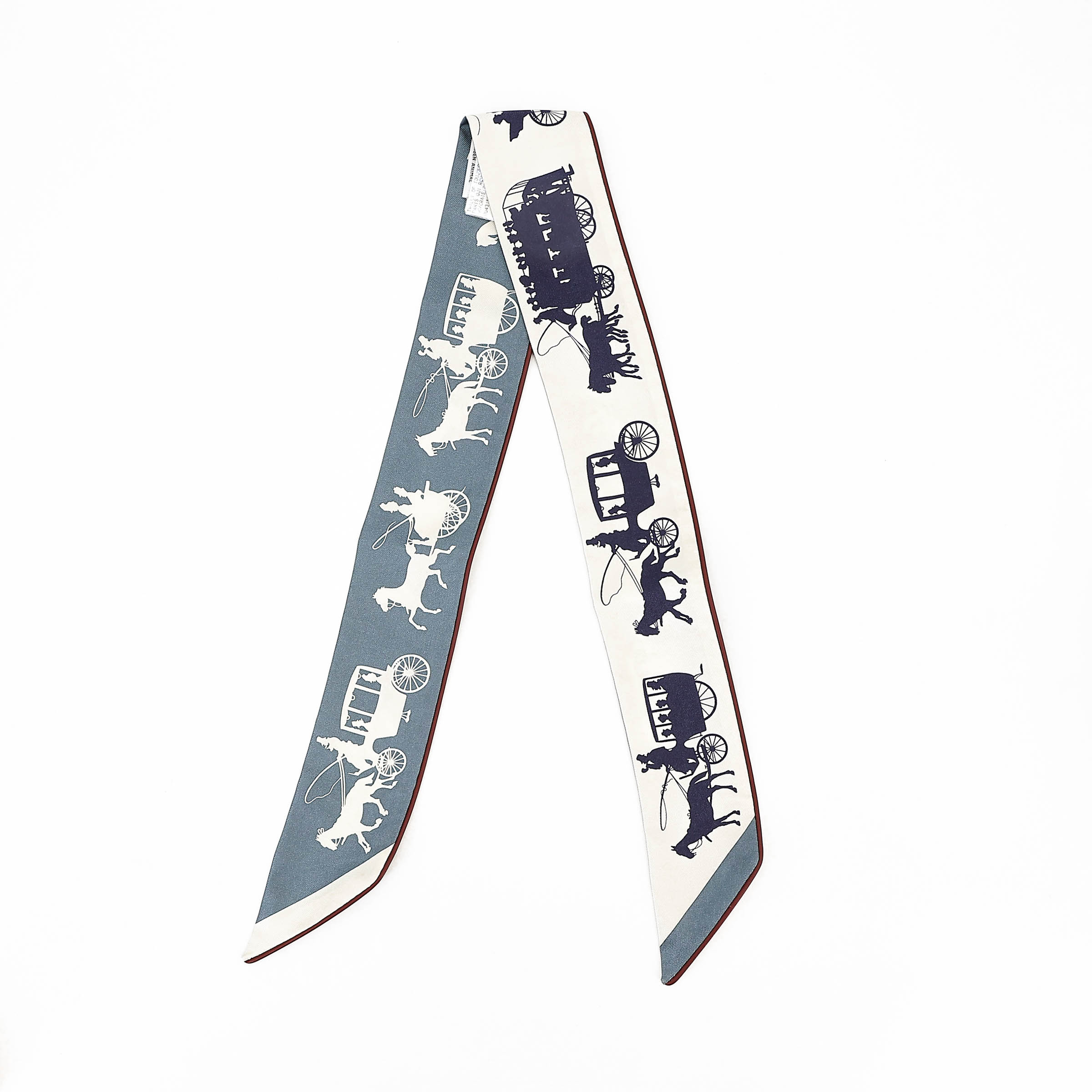 Paris Qui Roule forever Twilly Blue White