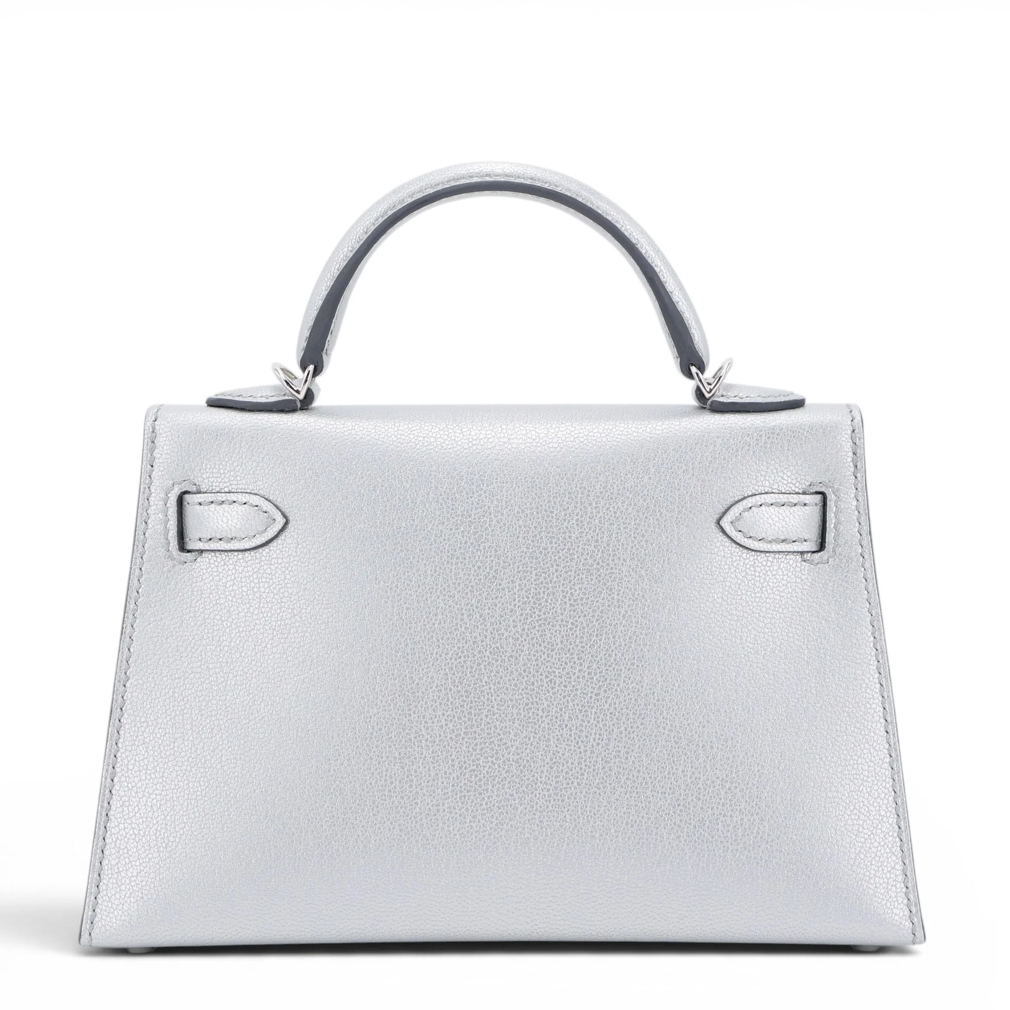 Mini Kelly 二代 05 銀色 Argent