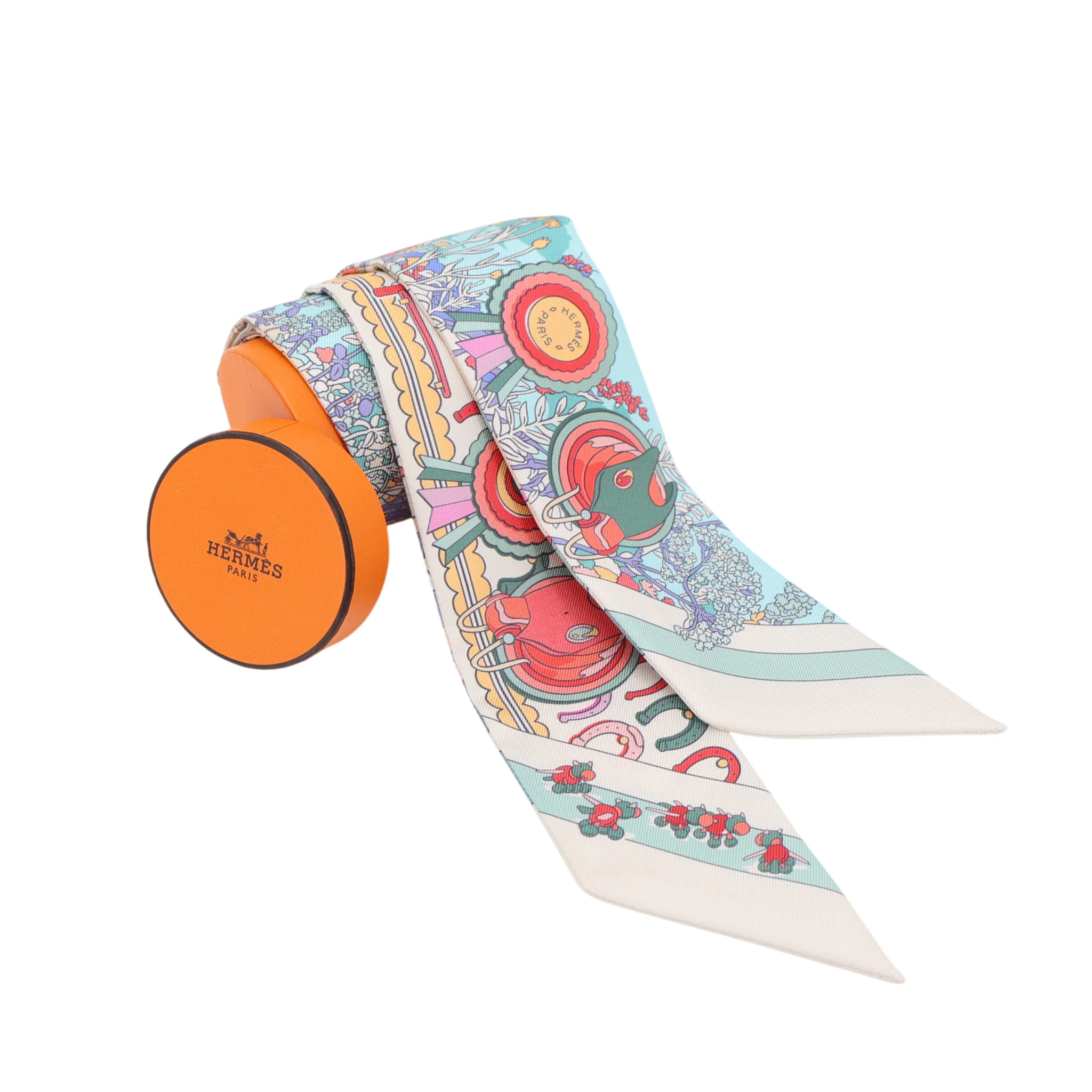 HERMES エルメス ツイリー ポニーピットストップ 新品未使用 タグ付き ツイリー ポニー・ピット・ストップ ブルー レッド - GINZA XIAOMA