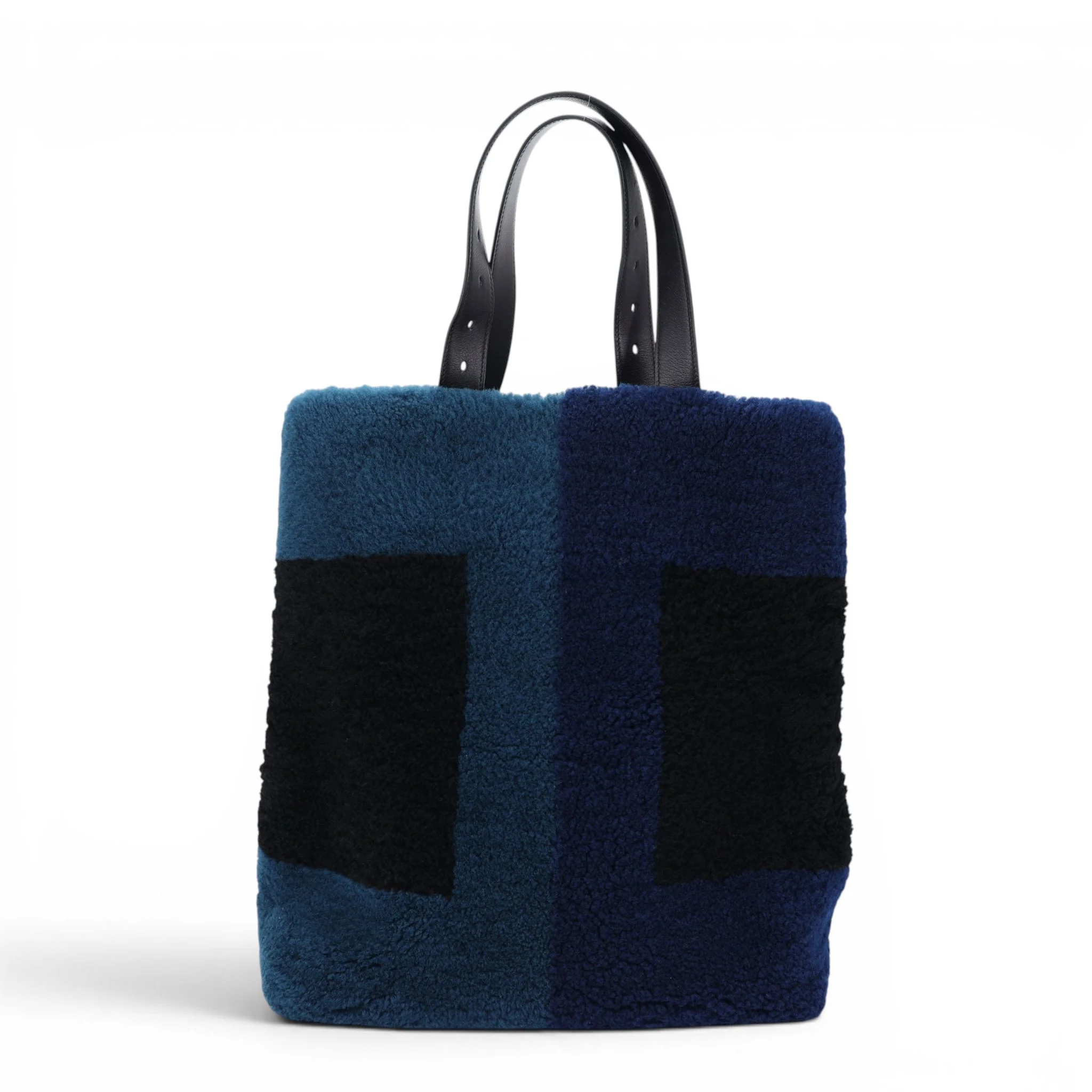 Etriviere Shopping Tote Mouton Arctic Bleu de Prusse (7P) Ciel (7G) Noir (89)
