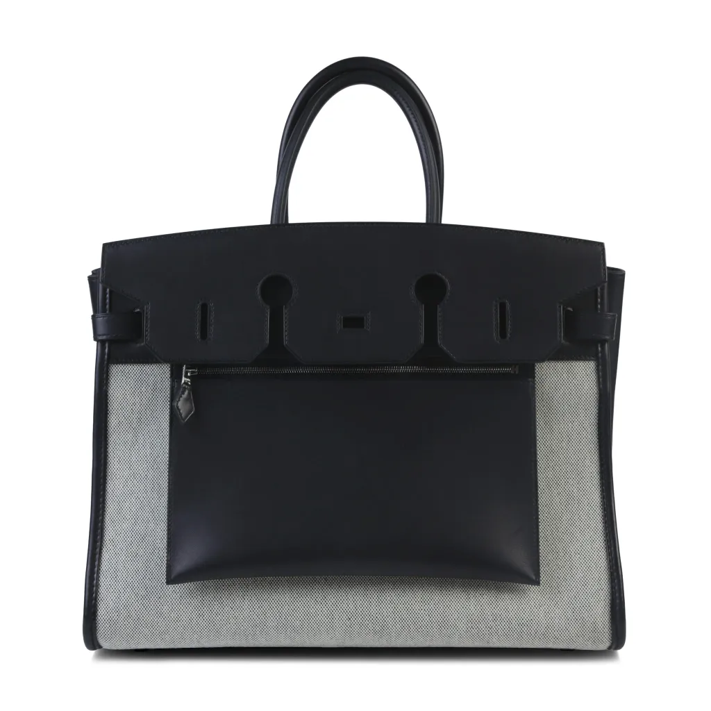 Birkin 35  A L'Envers Ecru Noir (89)