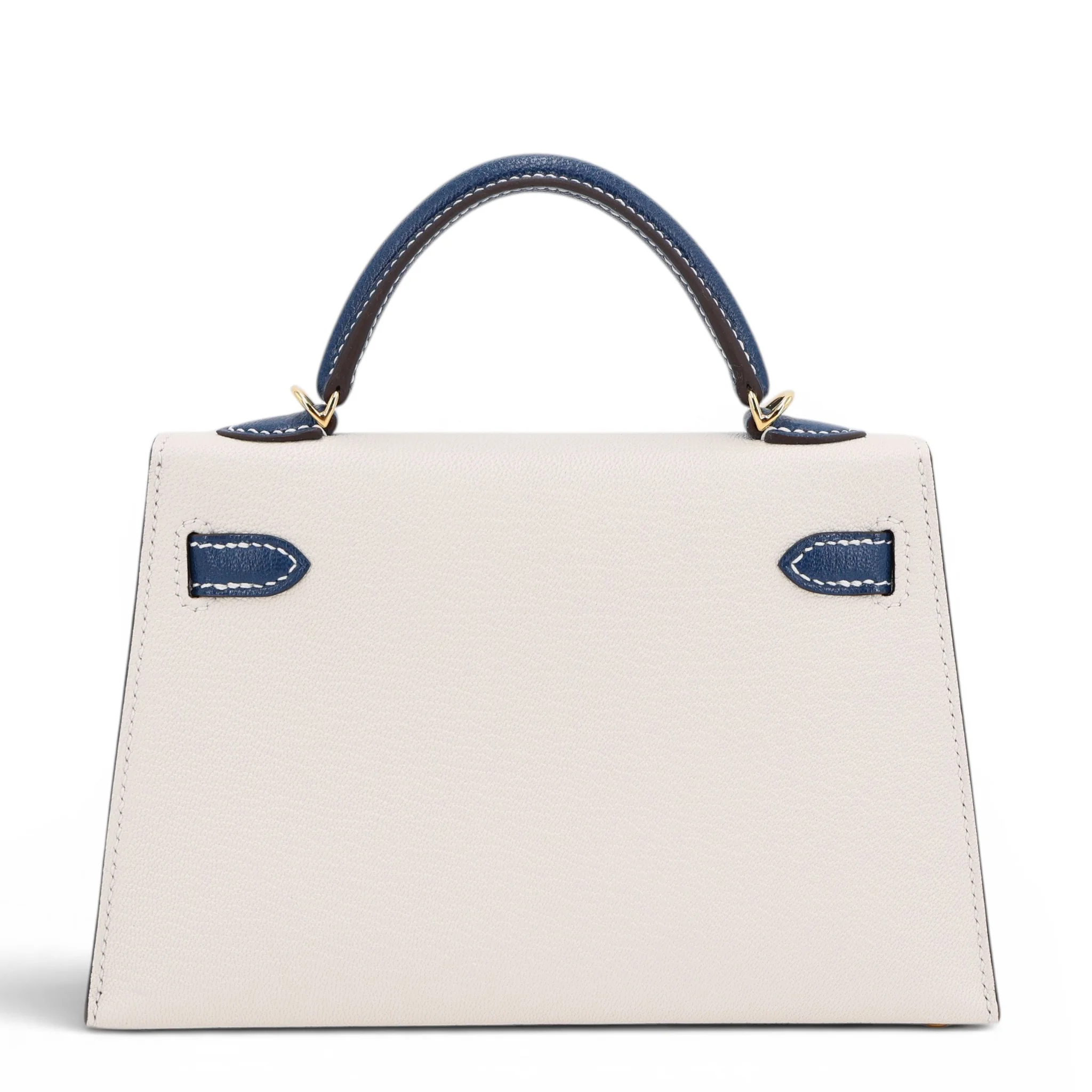 Mini Kelly 二代 7U 深海藍 Navy I2 奶油白 Nata