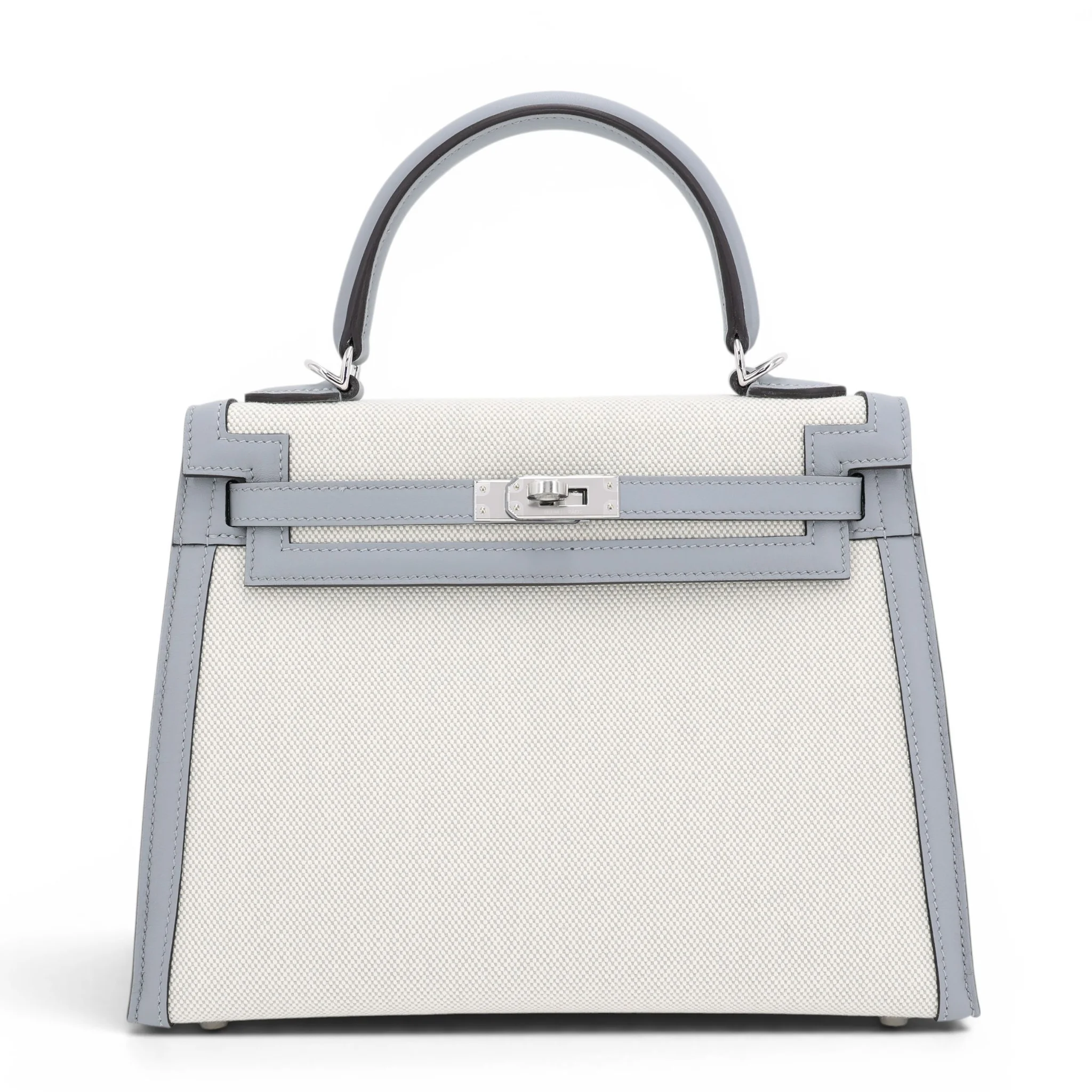 Kelly 25 Sellier Bleu Glacier (8U) Gris Pantin (P0)