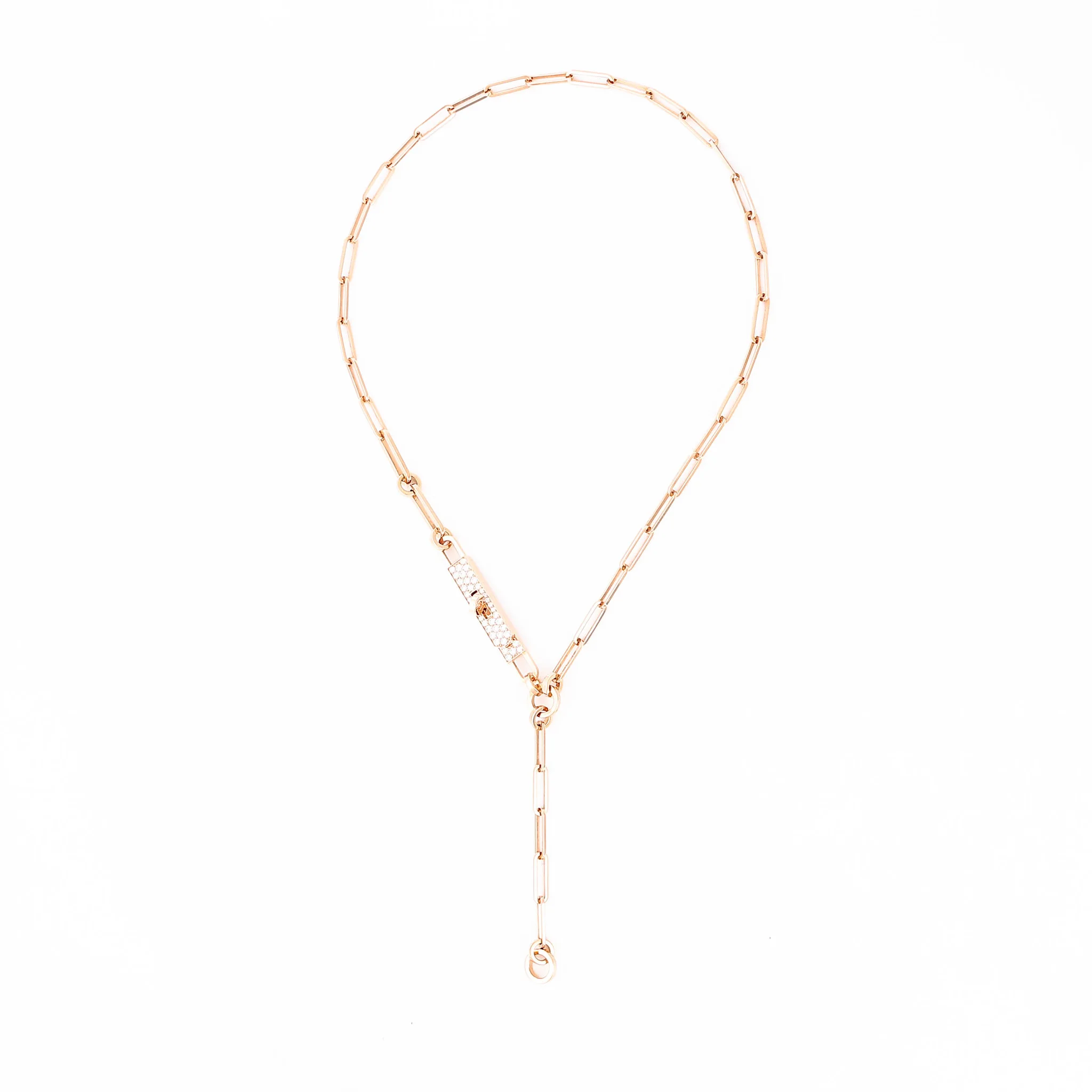 Kelly Chaine lariat necklace, small model SH Rose Gold
