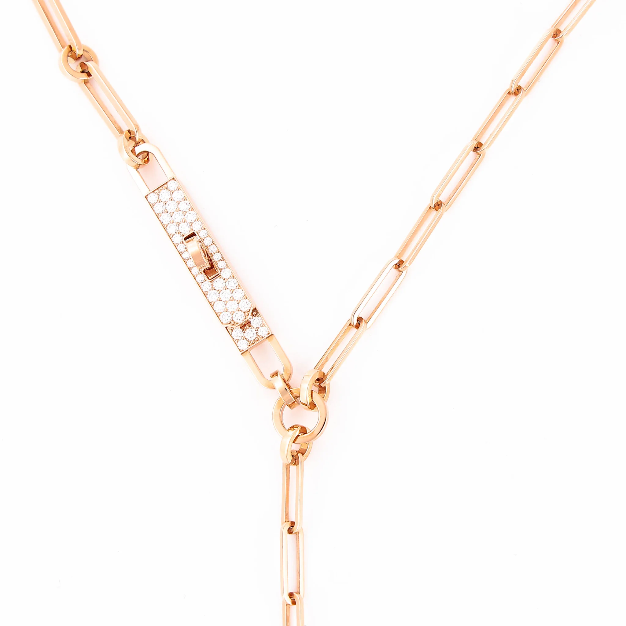 Kelly Chaine lariat necklace, small model SH Rose Gold