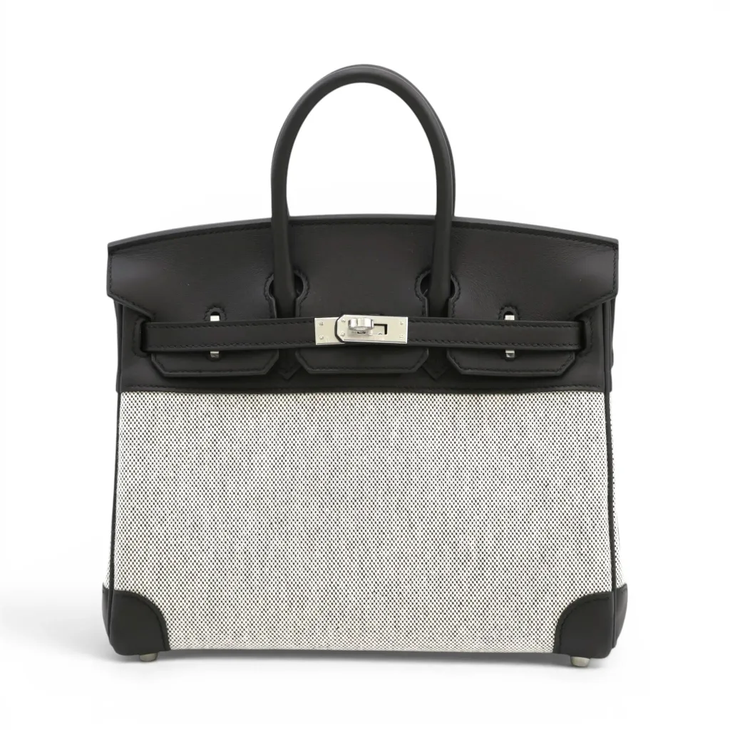 Birkin 25 Noir (89) Ecru