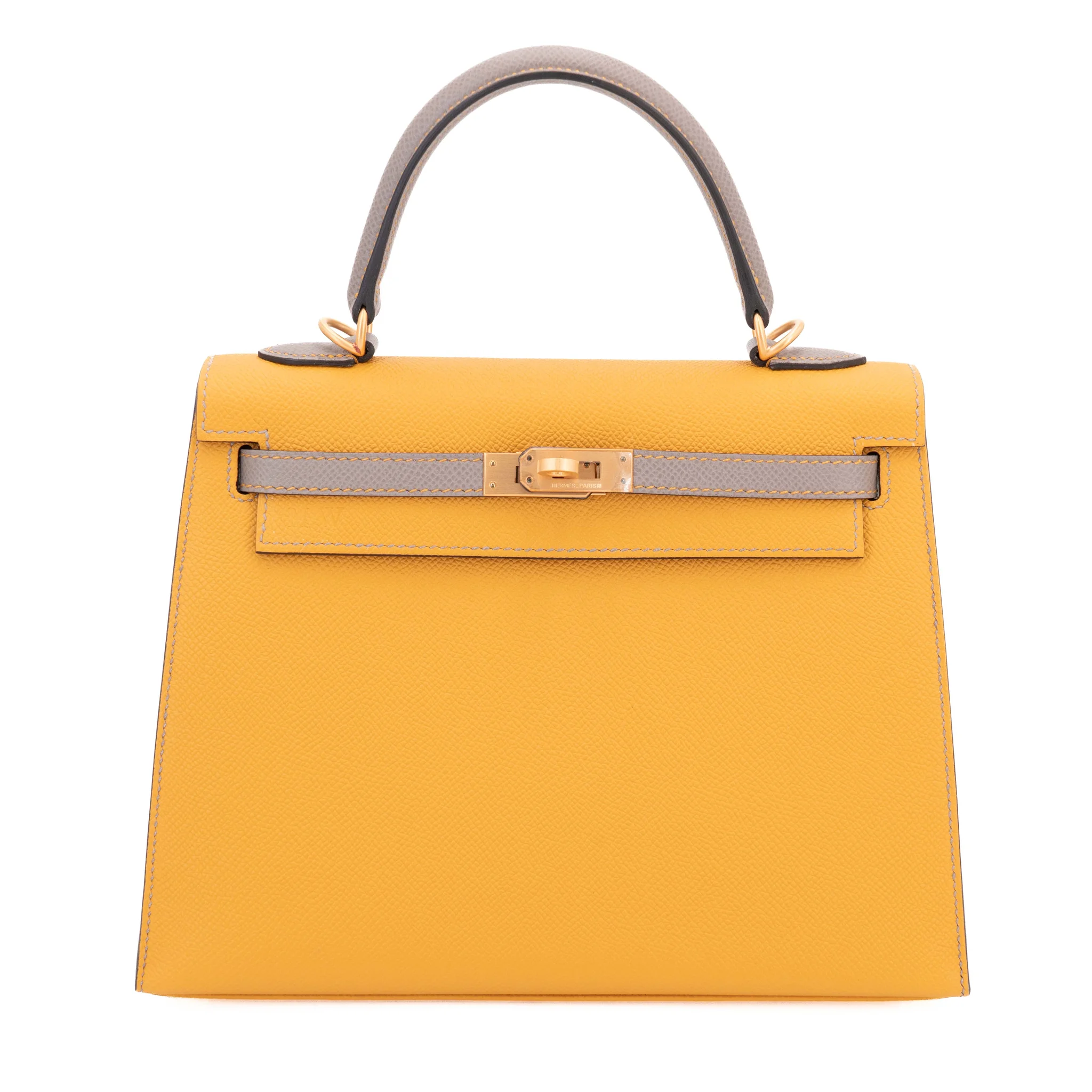 Kelly 25 Sellier HSS Jaune Ambre (9D) Gris Asphalte (M8)