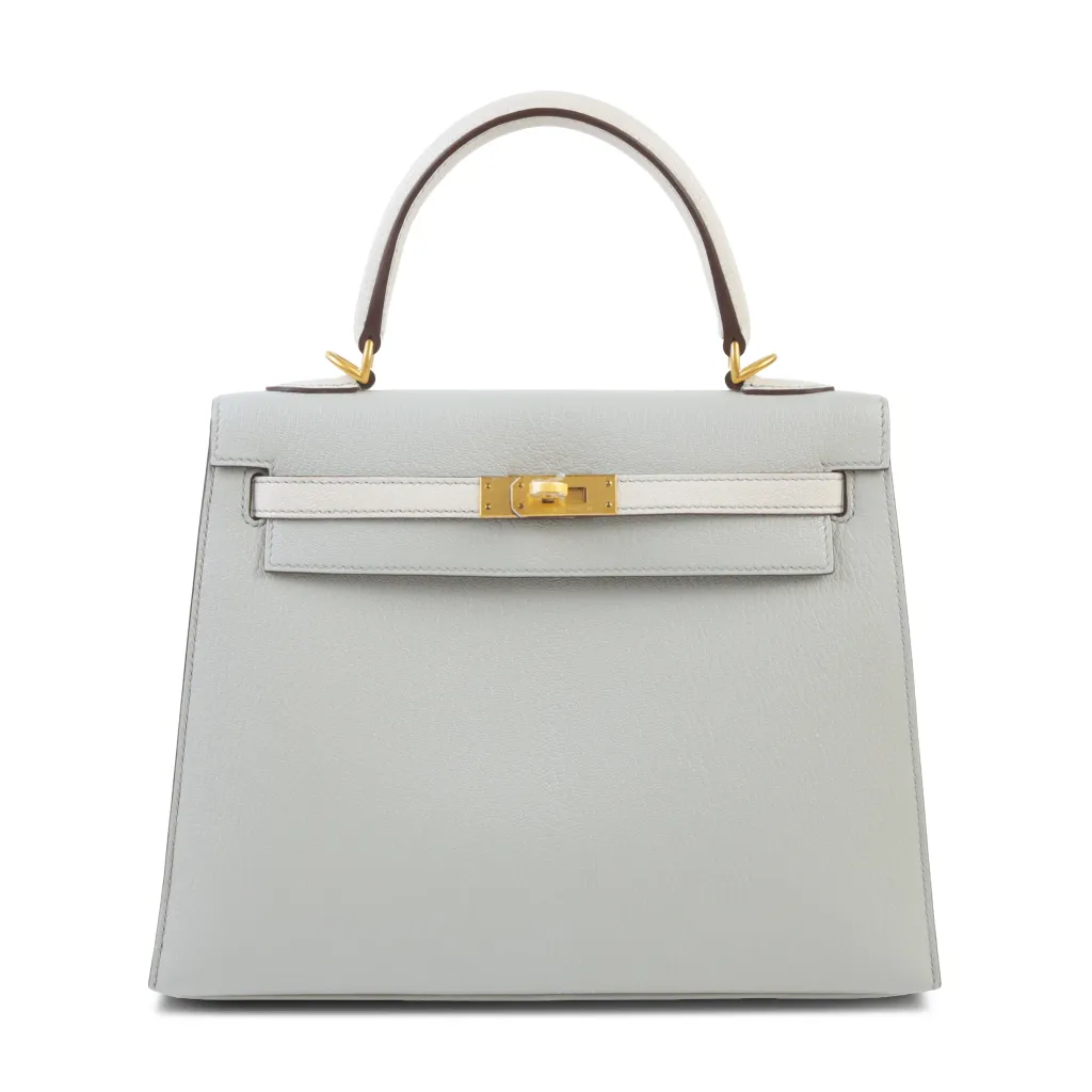 Kelly 25 Sellier Gris Perle (80) Craie (10)