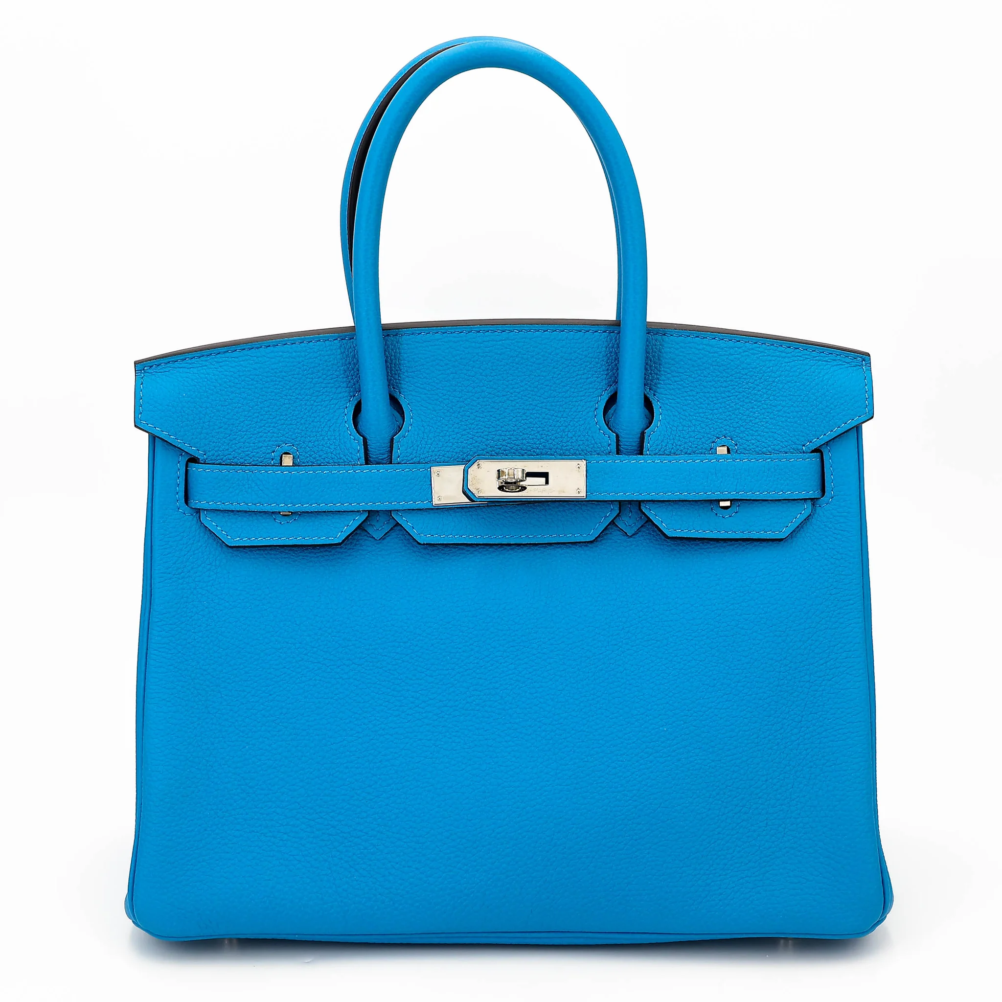Birkin 30 Verso Bleu Zanzibar (B3) Malachite (Z6)
