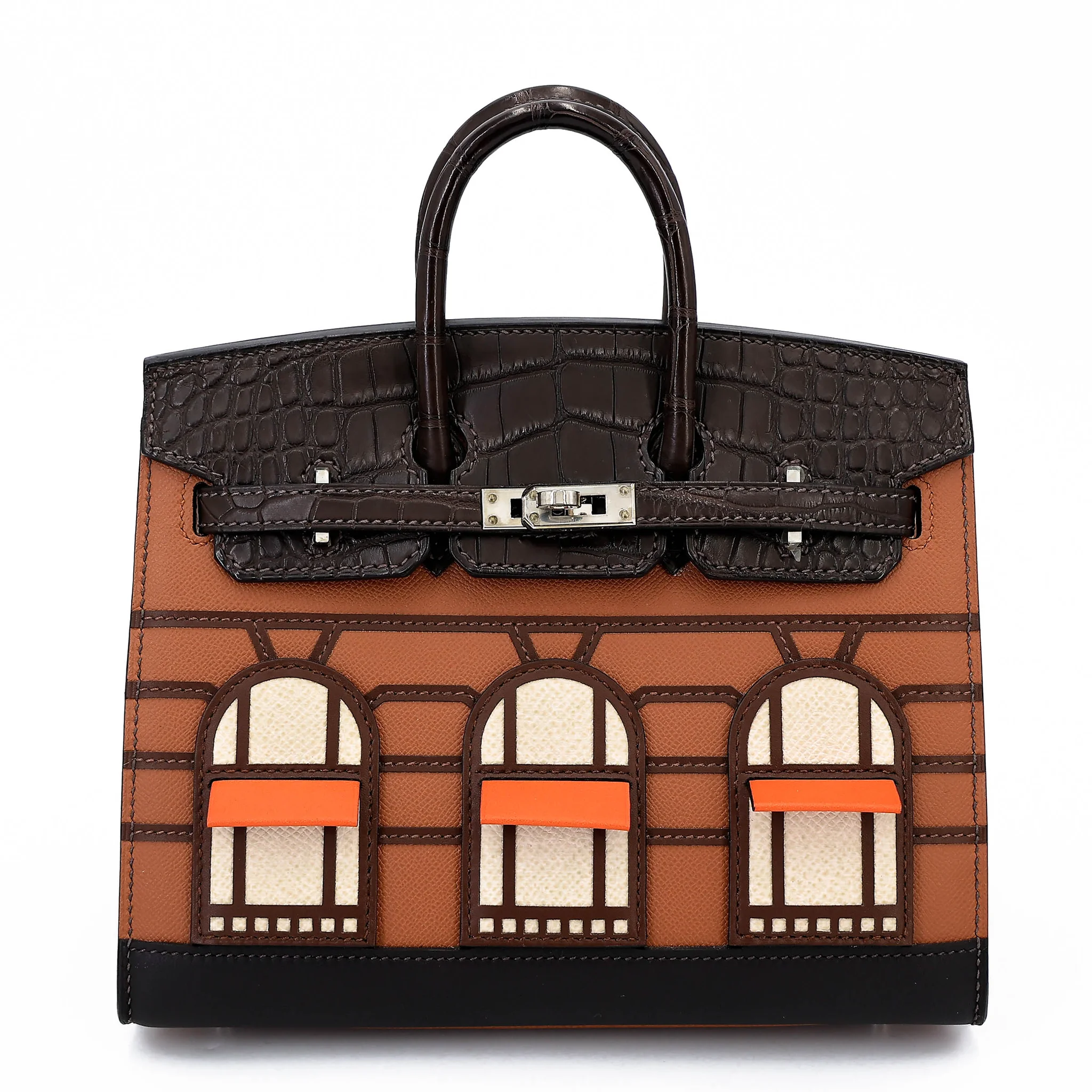 Birkin Faubourg 20 Gold (37) Ebene (46) Brulee (4G) Orange (93) Craie (10)
